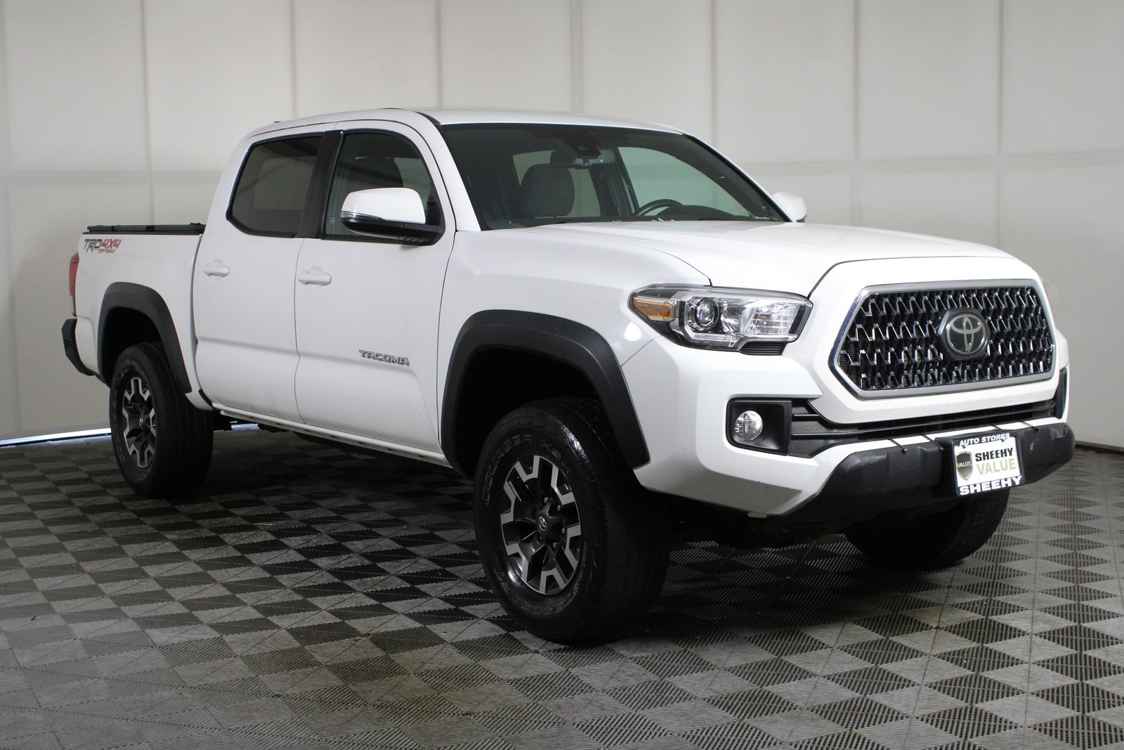 Super White 2019 Toyota Tacoma Pickup Truck Four-Wheel Drive 6-Speed Manual
