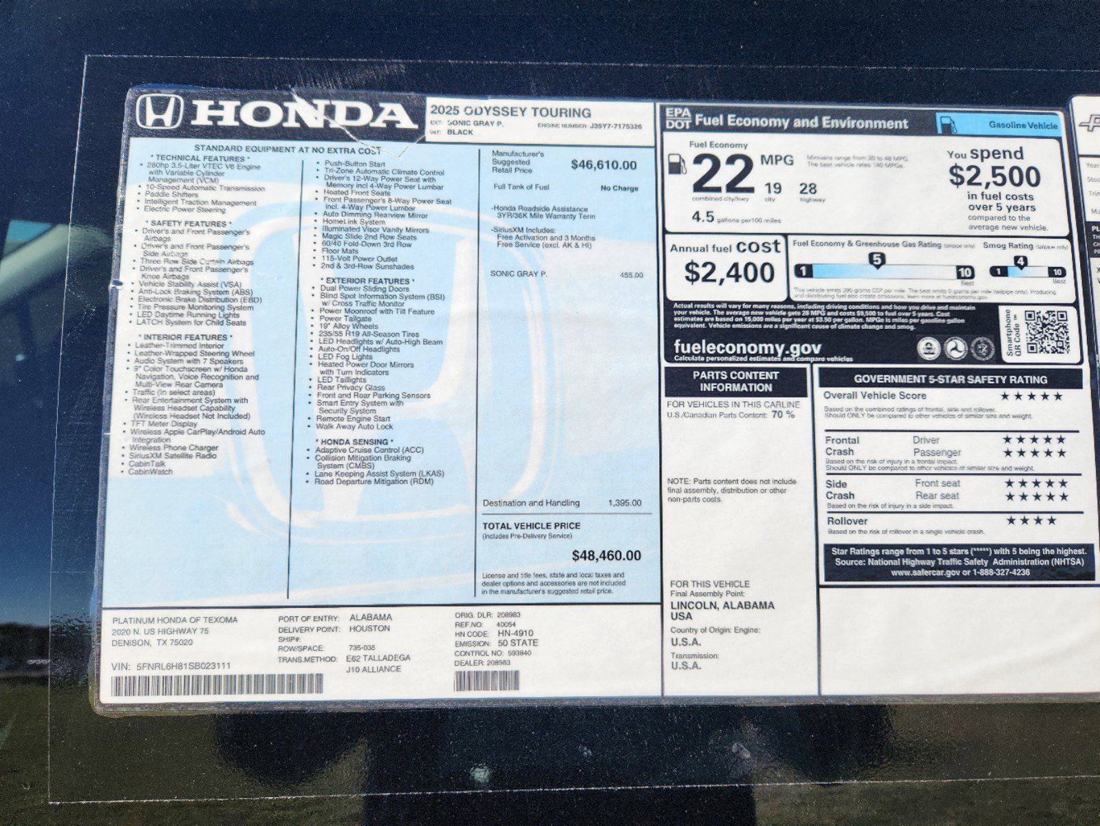 2025 Honda Odyssey Touring 27