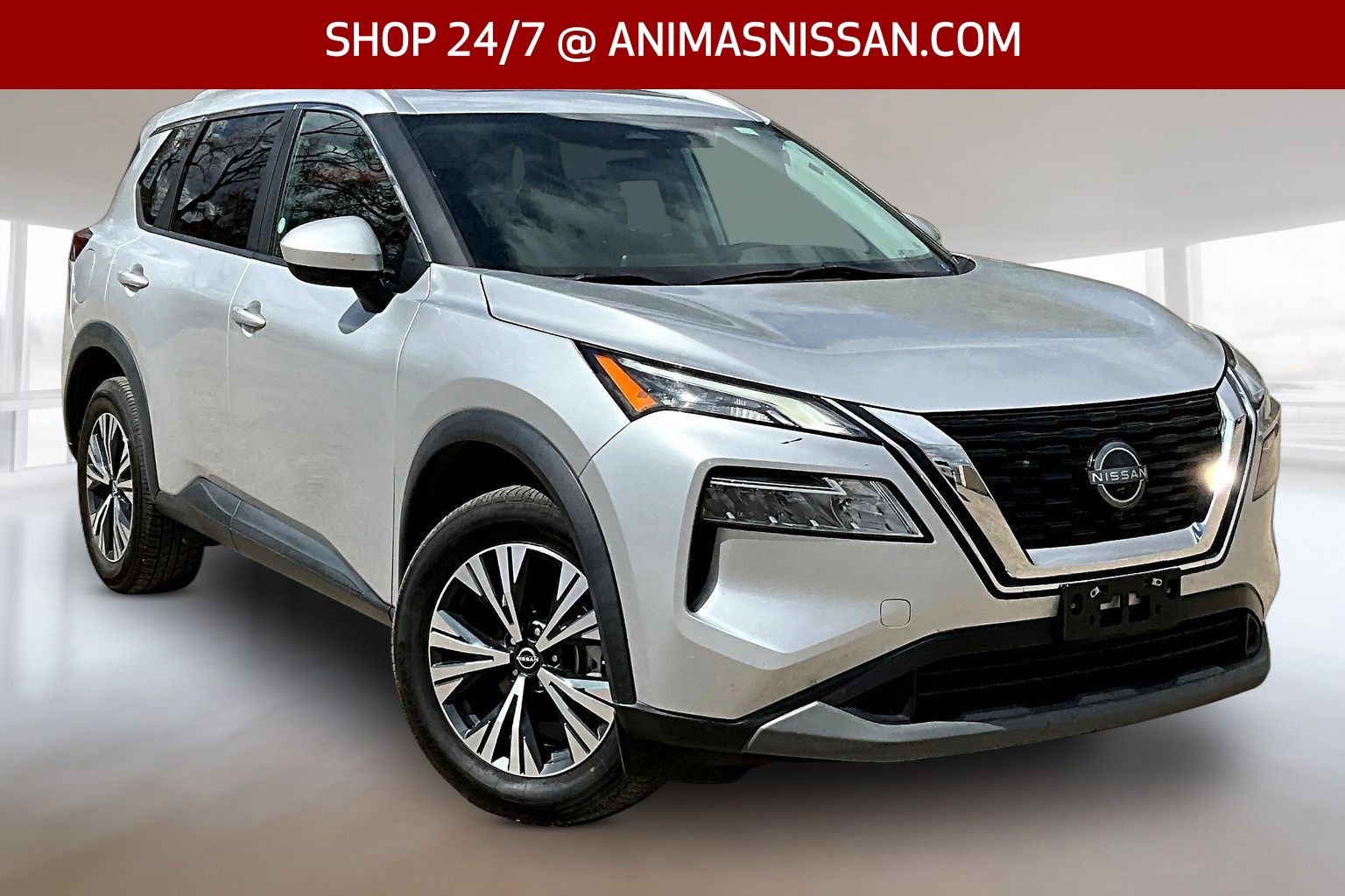 Brilliant Silver Metallic 2023 Nissan Rogue SV FWD SUV / Crossover Front-Wheel Drive Continuously Variable Transmission