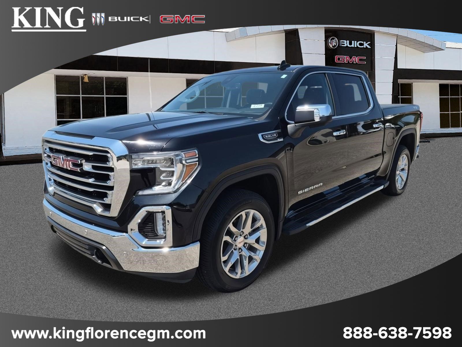 Onyx Black 2019 GMC Sierra 1500 SLT Crew Cab 4WD Pickup Truck Four-Wheel Drive 8-Speed Automatic