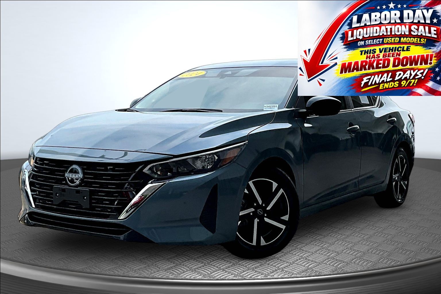 Atlantic Gray Metallic 2024 Nissan Sentra Sedan Front-Wheel Drive Continuously Variable Transmission