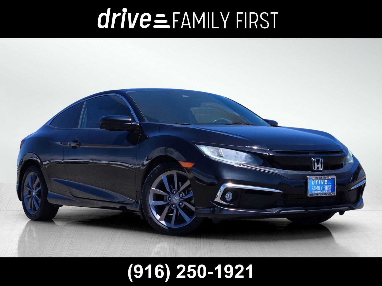 Crystal Black Pearl 2019 Honda Civic Coupe Coupe Front-Wheel Drive Continuously Variable Transmission