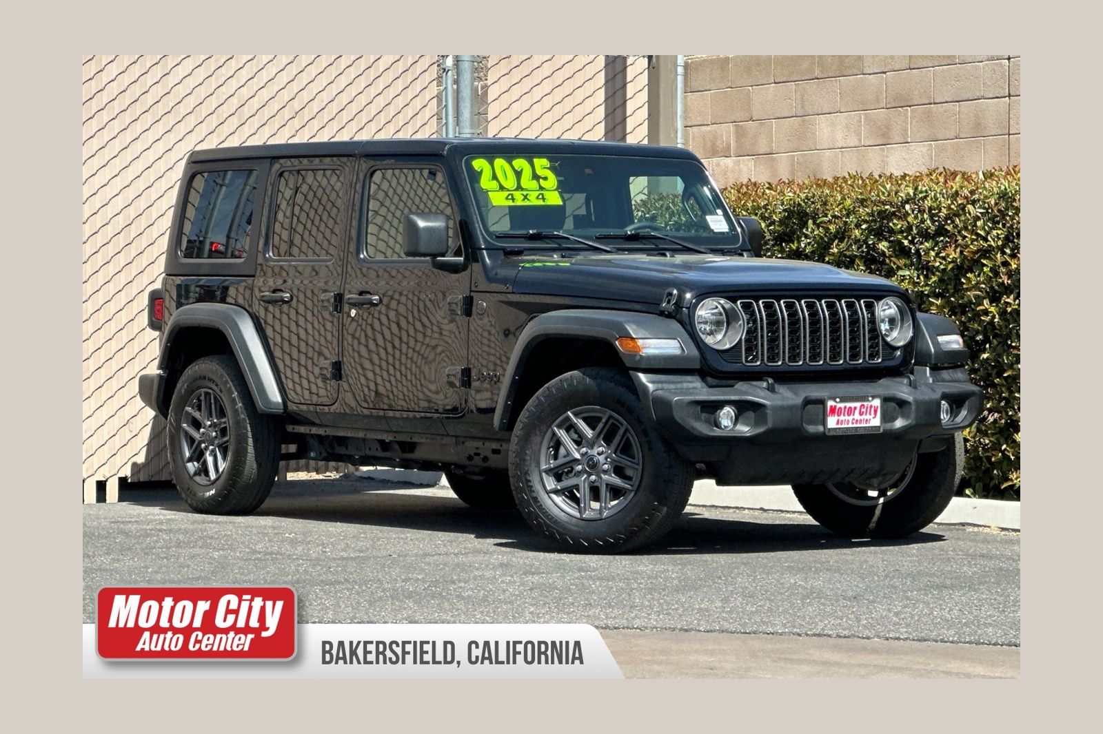 Black Clearcoat 2025 Jeep Wrangler Sport S 4-Door 4WD SUV / Crossover Four-Wheel Drive 8-Speed Automatic
