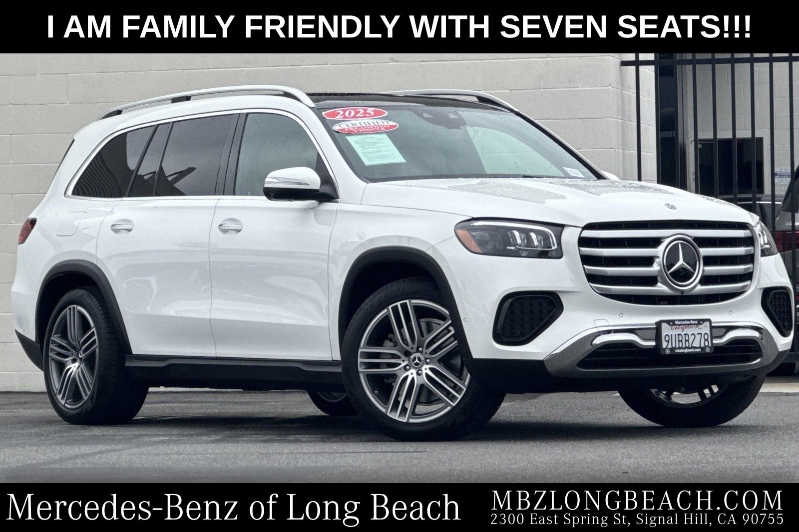 Polar White 2025 Mercedes-Benz GLS SUV / Crossover All-Wheel Drive 9-Speed Automatic