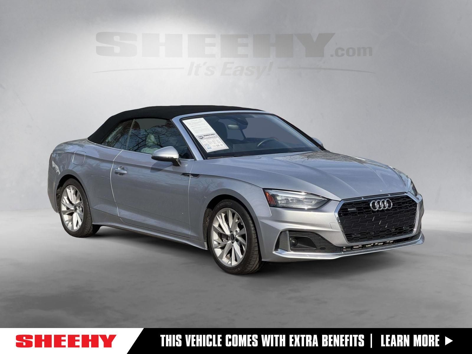 Florett Silver Metallic/Black Roof 2022 Audi A5 quattro Premium 45 TFSI Convertible AWD Convertible All-Wheel Drive 7-Speed Automatic