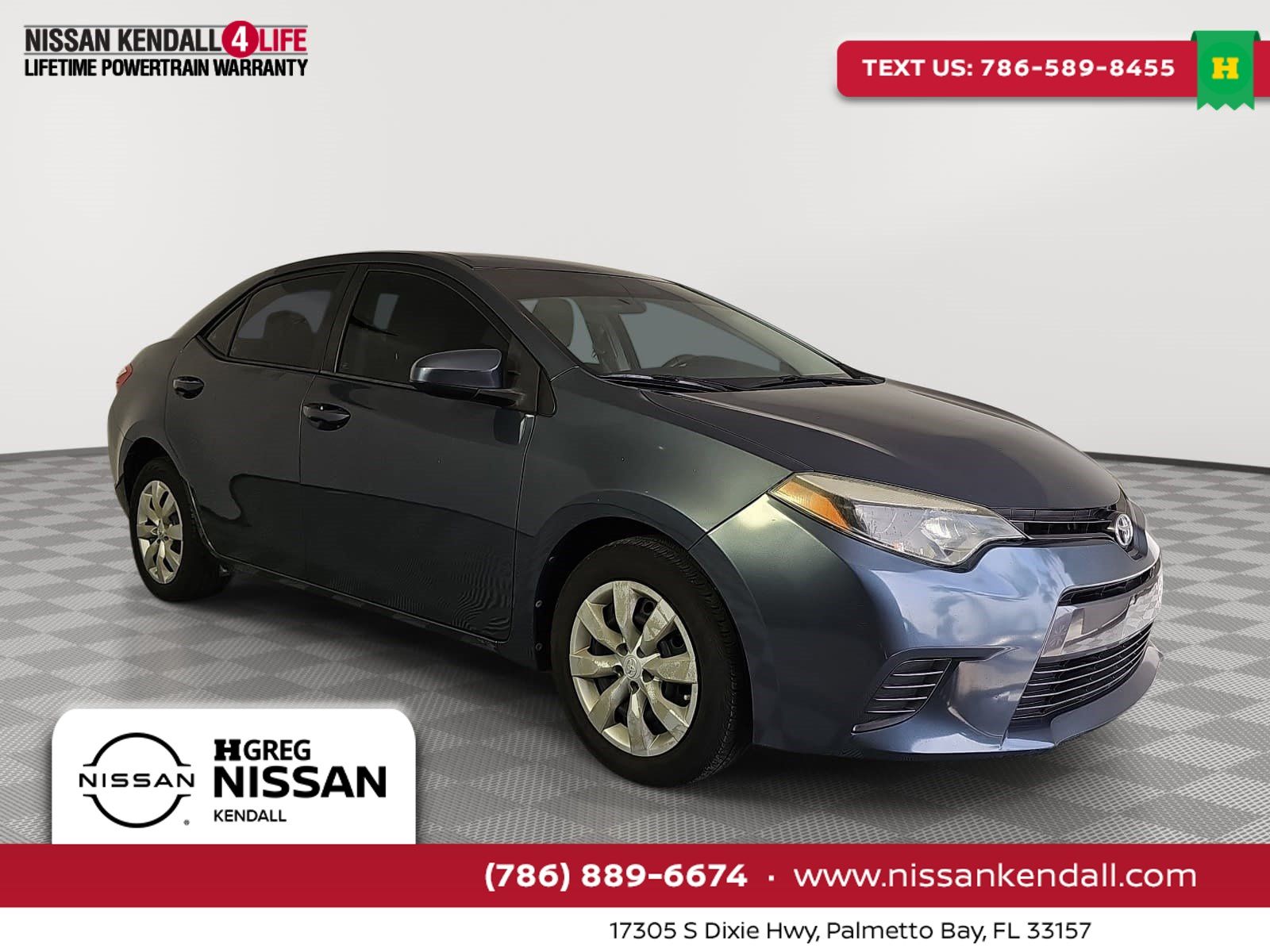 Slate Metallic 2015 Toyota Corolla Sedan Front-Wheel Drive Continuously Variable Transmission