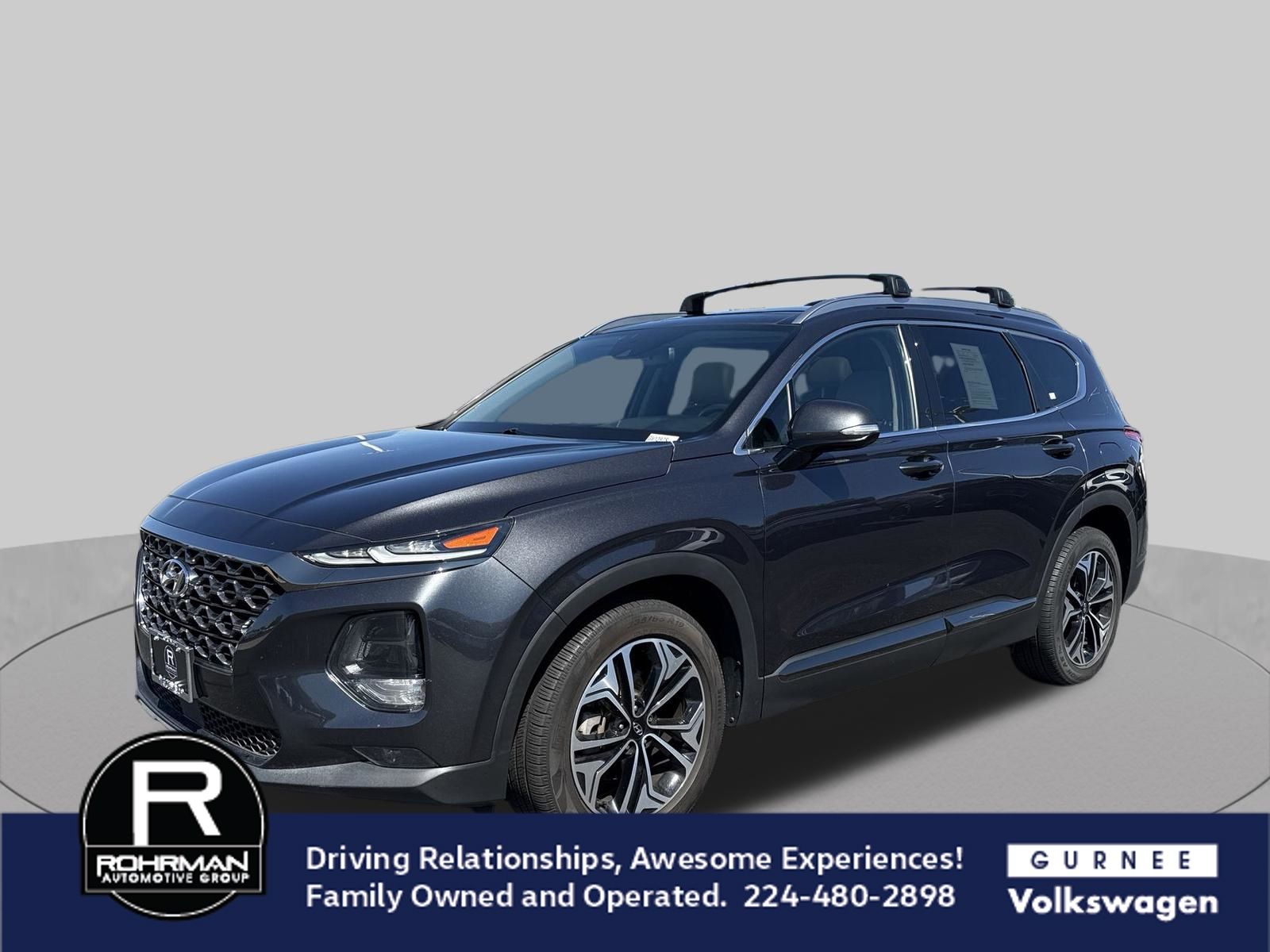 Portofino Gray 2020 Hyundai Santa Fe SUV / Crossover All-Wheel Drive 8-Speed Automatic