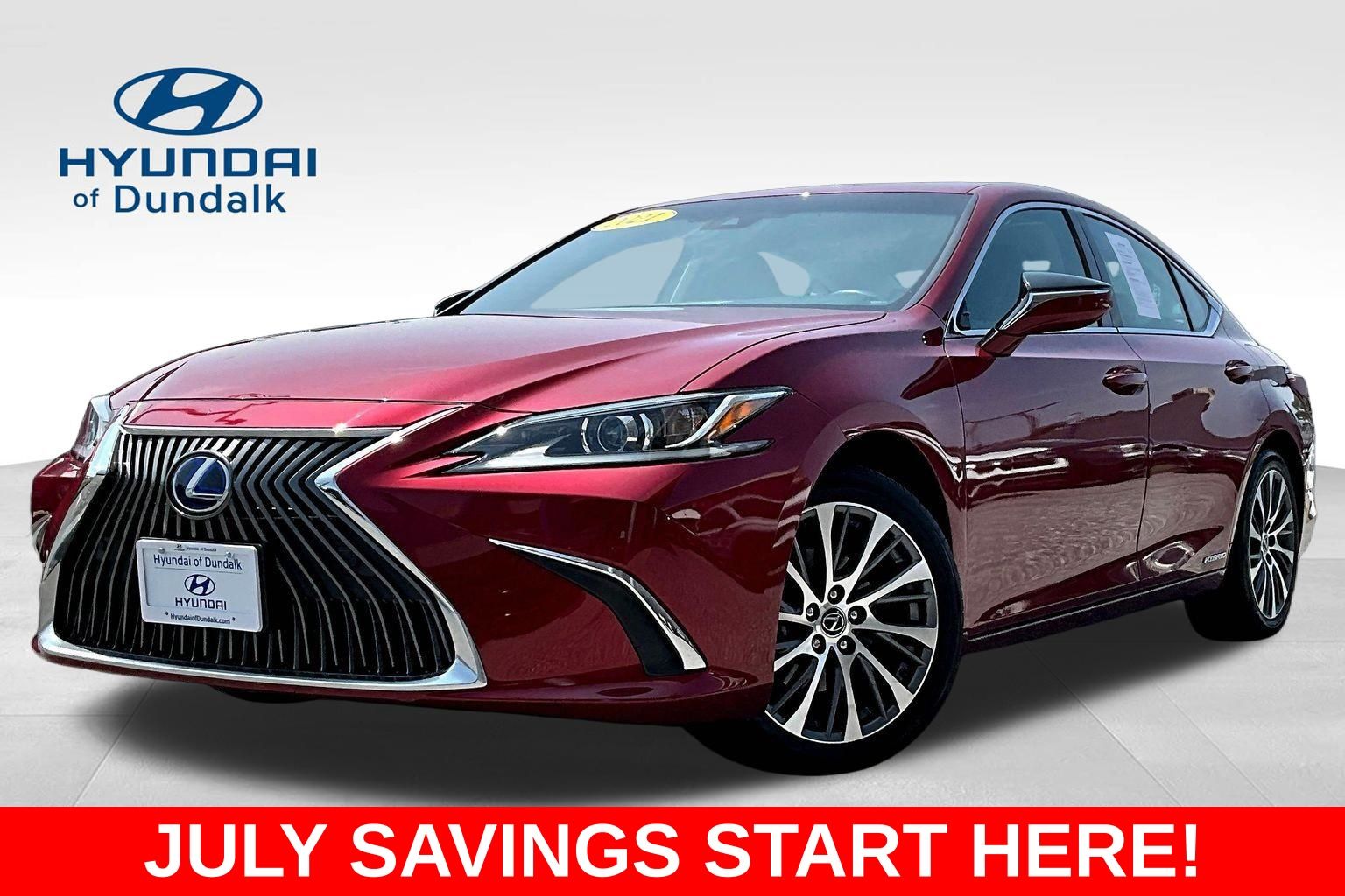 Matador Red Mica 2021 Lexus ES Hybrid Sedan Front-Wheel Drive Continuously Variable Transmission