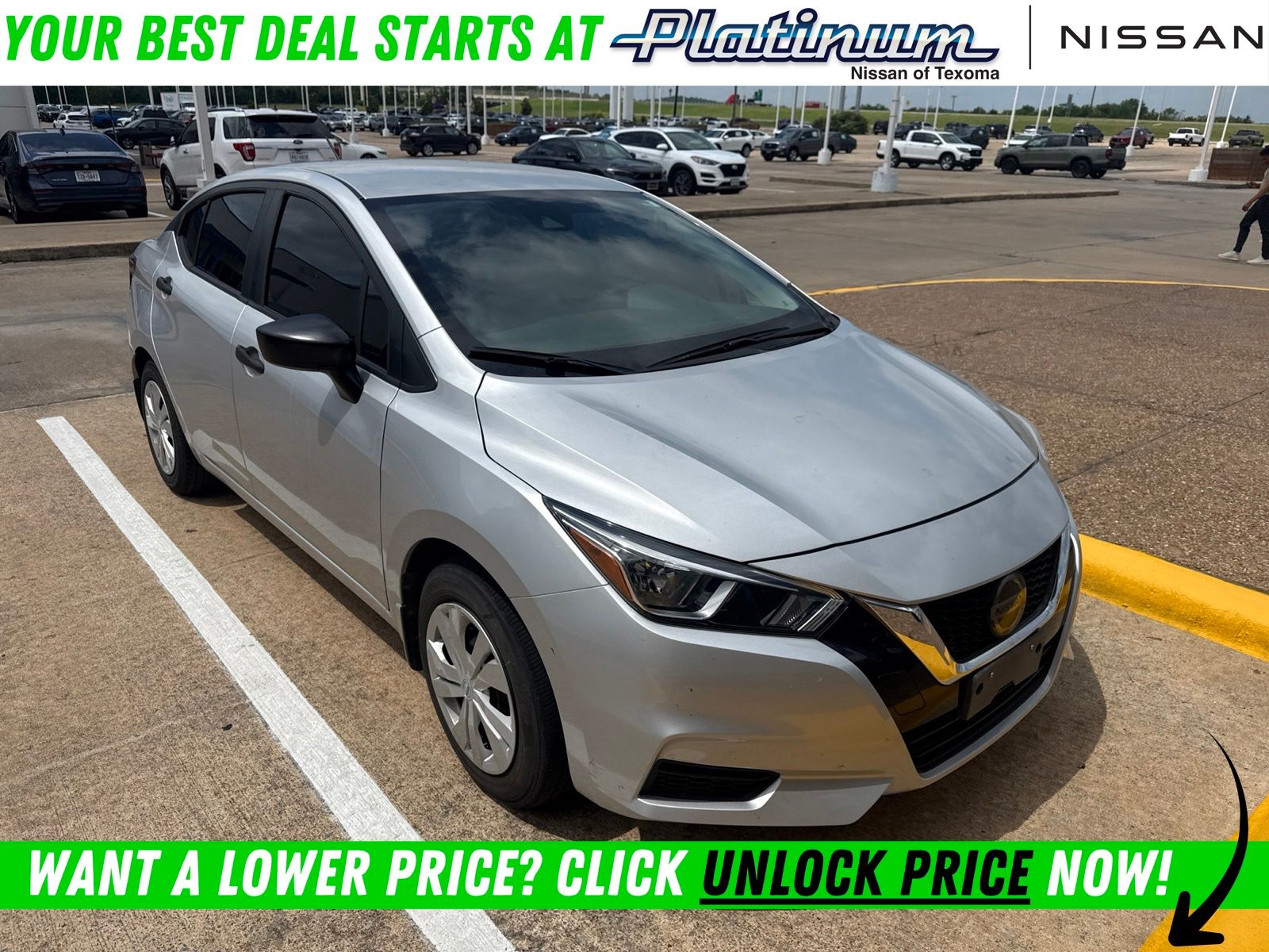 Brilliant Silver Metallic 2021 Nissan Versa S FWD Sedan Front-Wheel Drive Continuously Variable Transmission