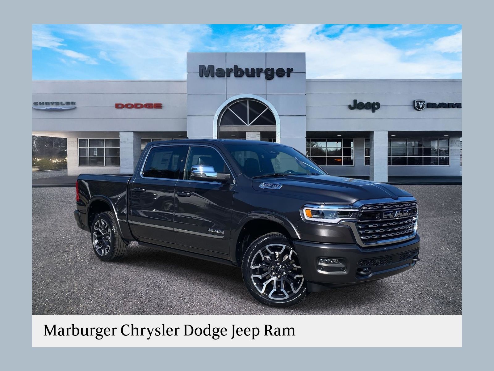 Gray (Granite Crystal Metallic Clearcoat) 2026 RAM 1500 Limited Crew Cab 4WD Pickup Truck Four-Wheel Drive 8-Speed Automatic