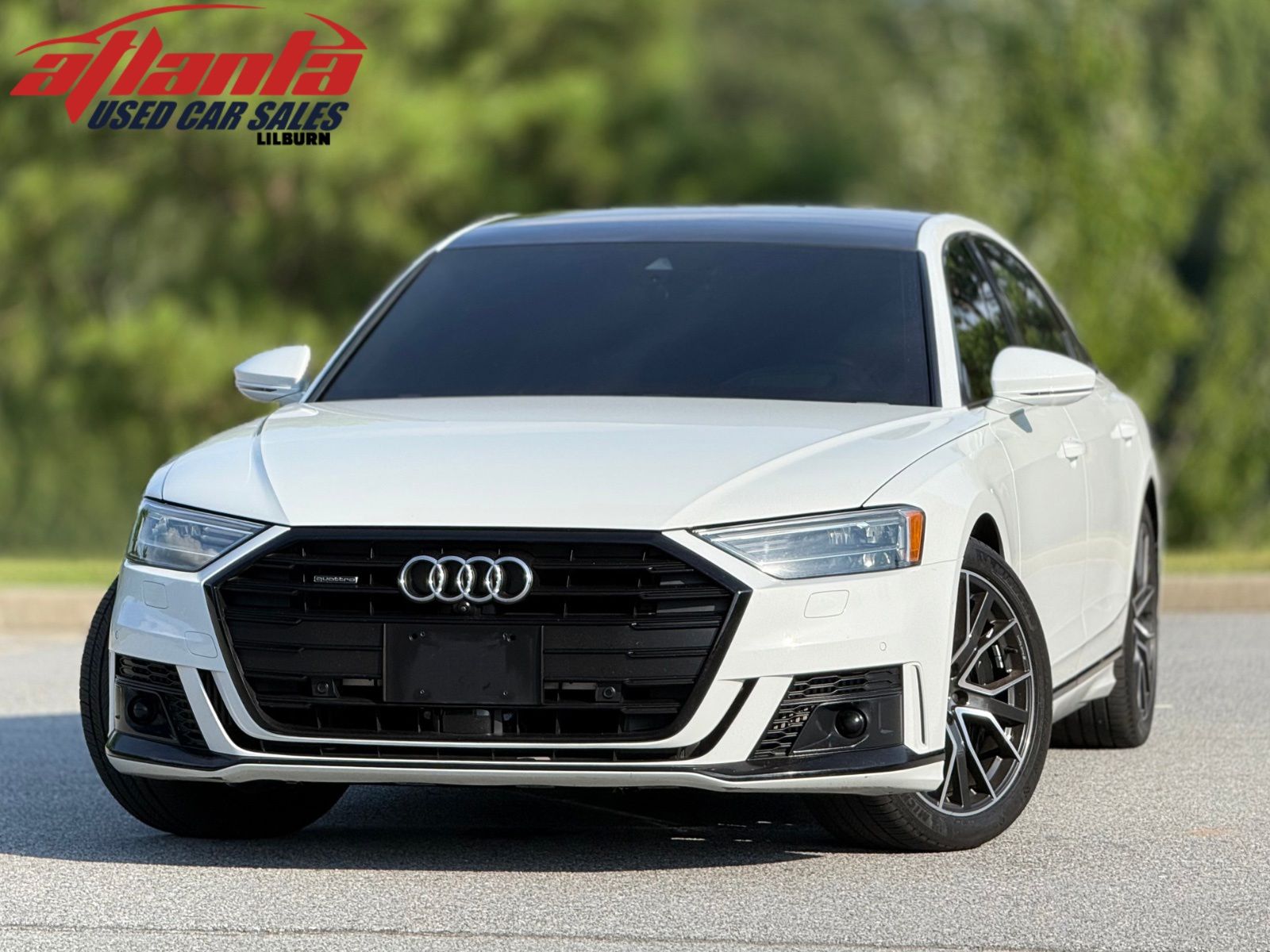Glacier White 2020 Audi A8 Sedan All-Wheel Drive 8-Speed Automatic