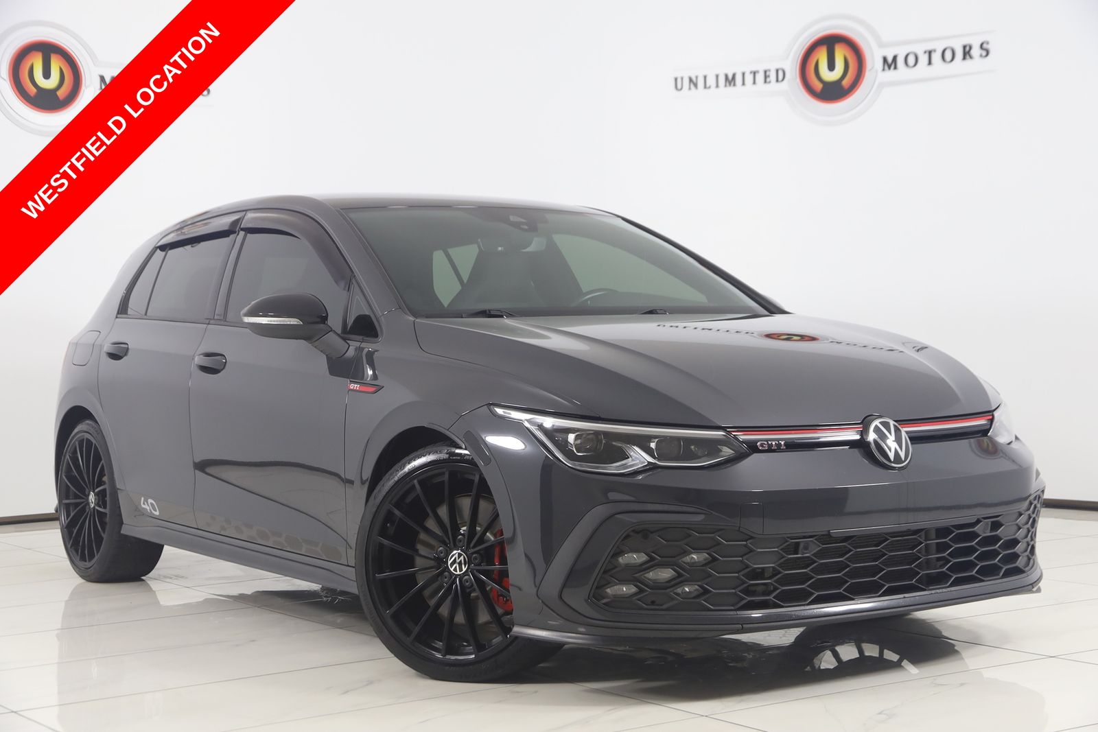 Moonstone Gray 2023 Volkswagen Golf GTI Hatchback Front-Wheel Drive 7-Speed Dual Clutch