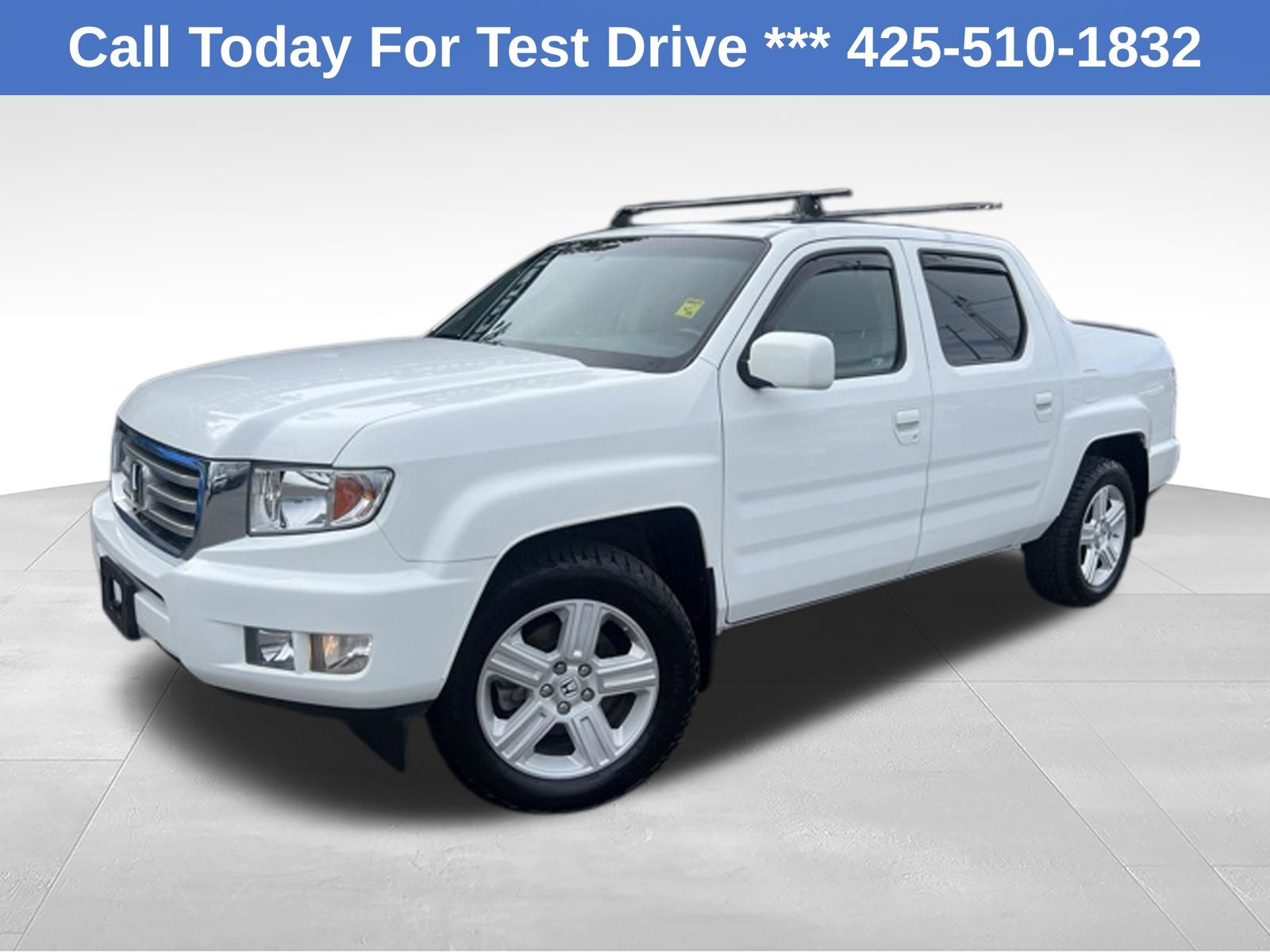 White 2012 Honda Ridgeline Pickup Truck Four-Wheel Drive 5-Speed Automatic