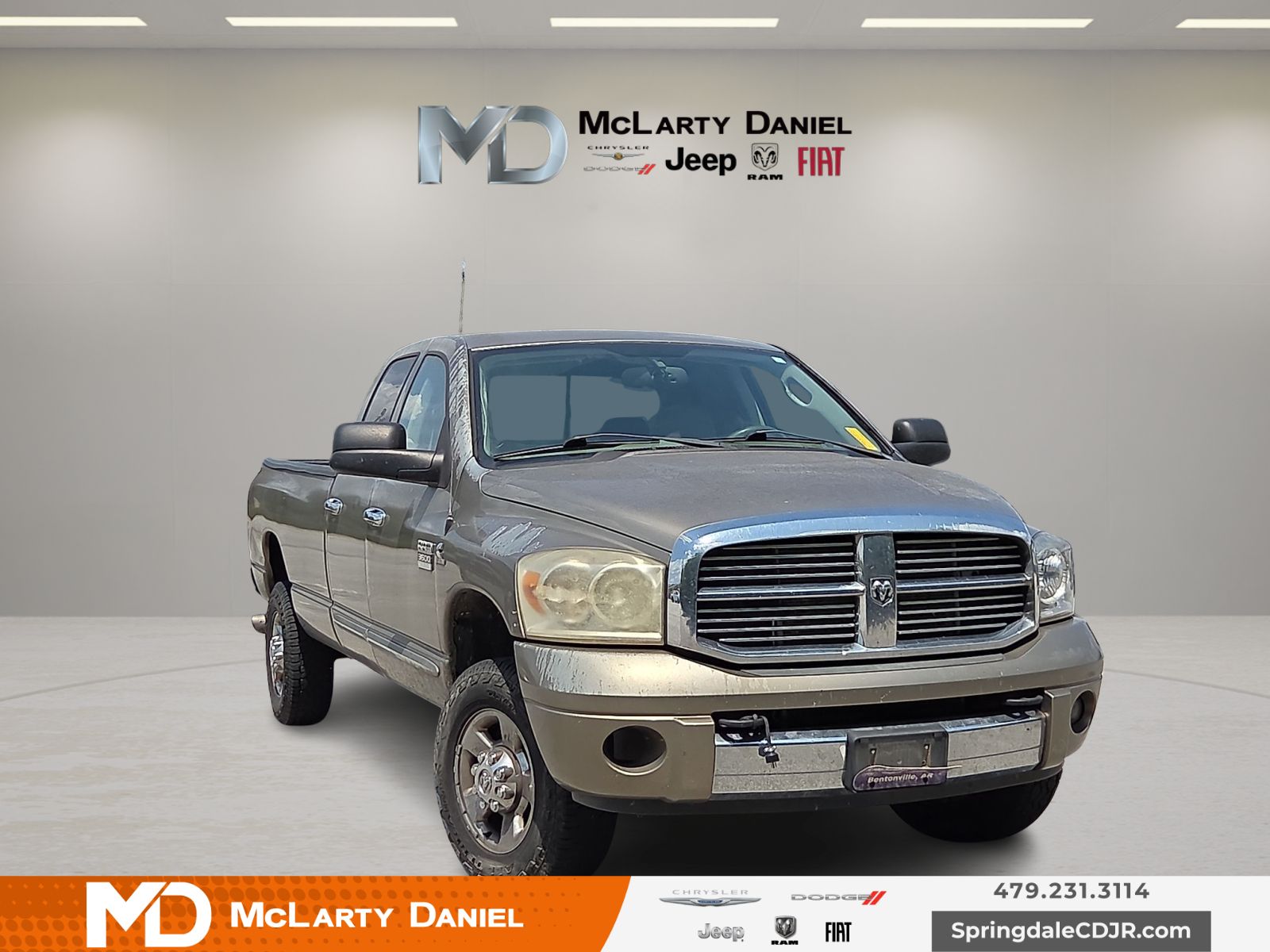 Brown (Light Khaki Metallic Clearcoat) 2008 Dodge RAM 3500 Pickup Truck Four-Wheel Drive 6-Speed Manual
