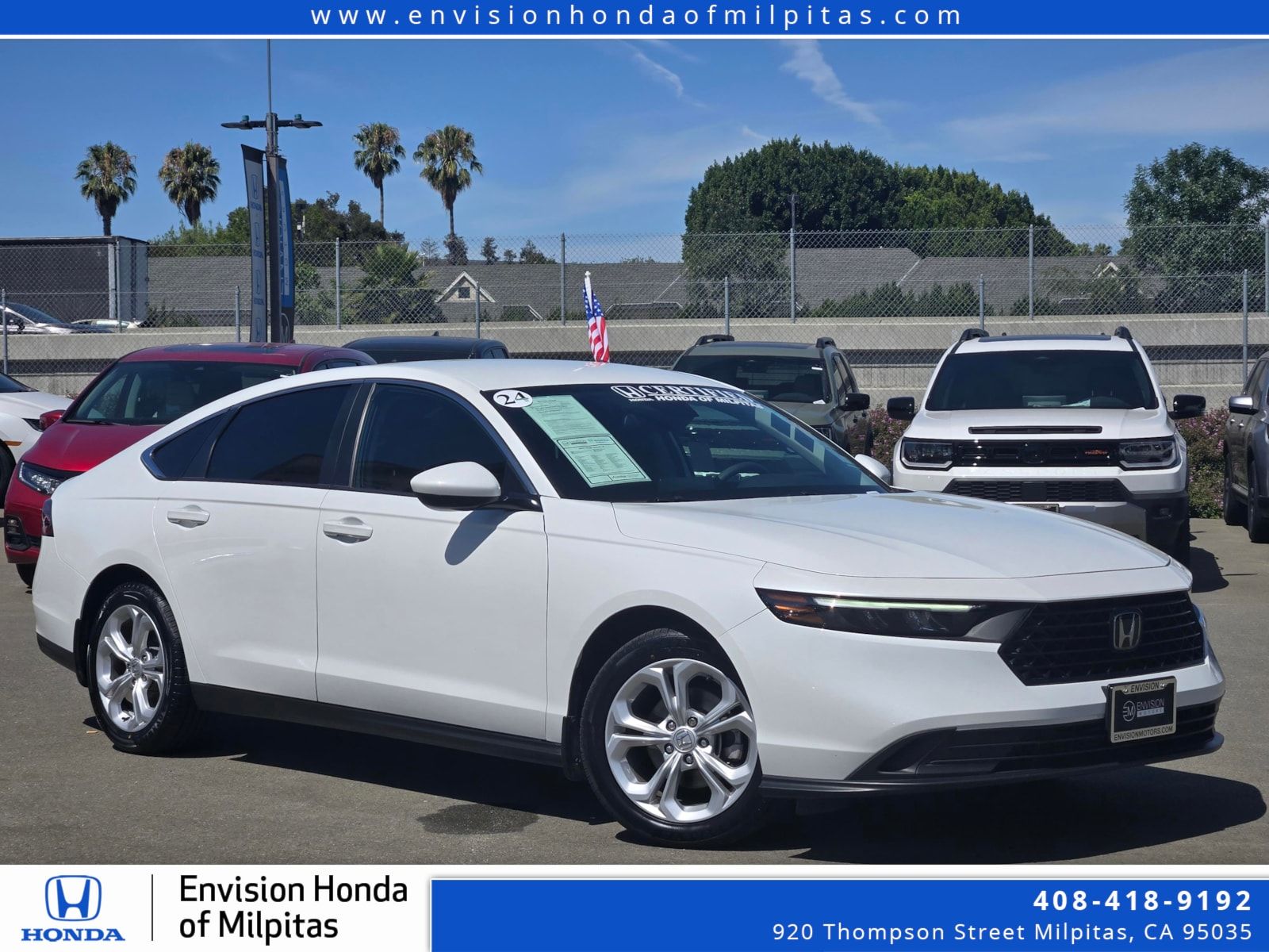 Platinum White Pearl 2024 Honda Accord Sedan Front-Wheel Drive Continuously Variable Transmission