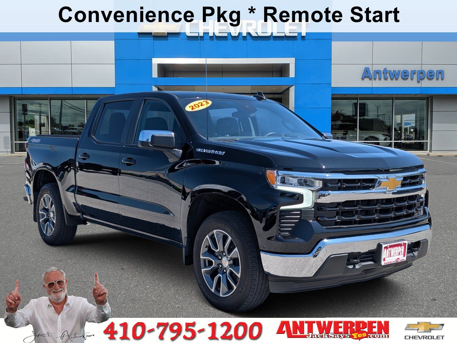 Black 2023 Chevrolet Silverado 1500 Pickup Truck Four-Wheel Drive 8-Speed Automatic