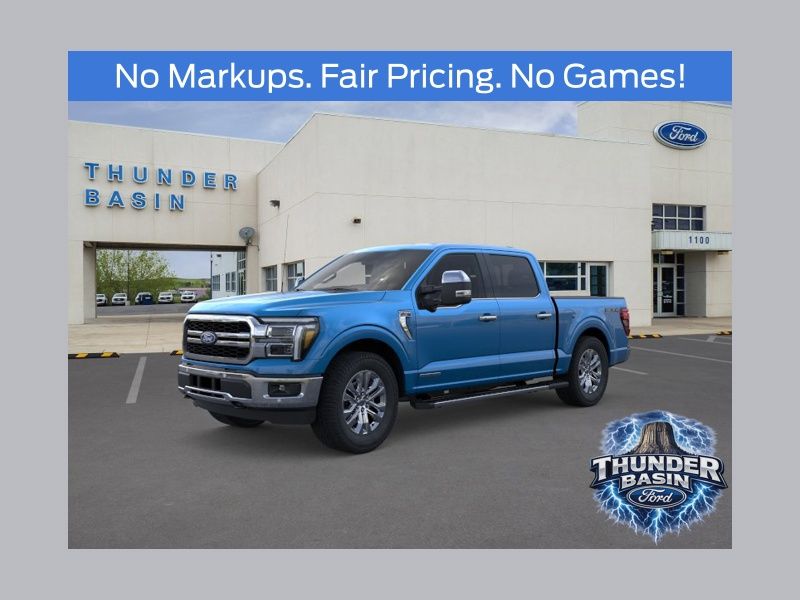 Atlas Blue Metallic 2025 Ford F-150 Lariat SuperCrew 4WD Pickup Truck Four-Wheel Drive Automatic