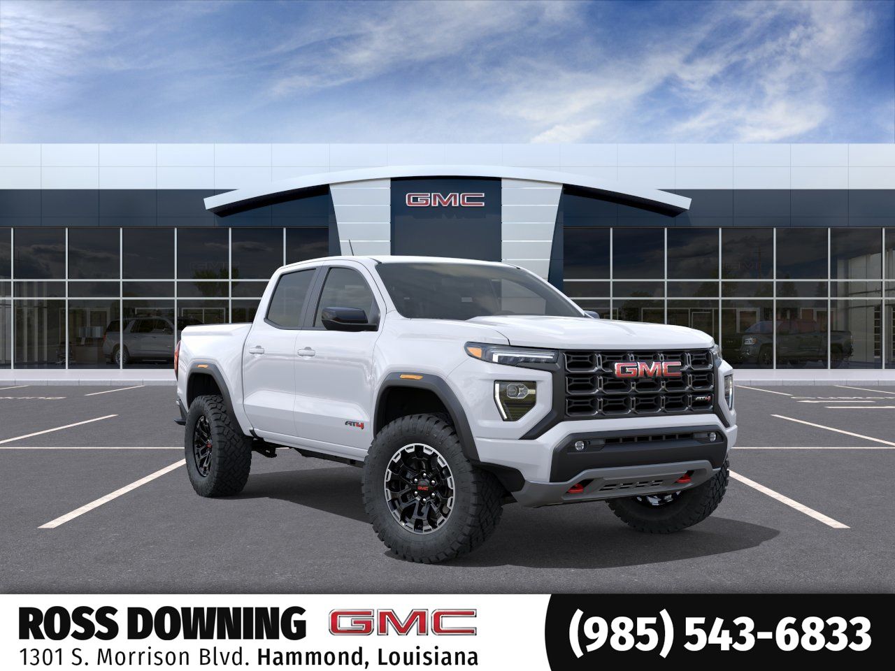 2026 GMC Canyon AT4 White at Ross Downing Buick GMC
