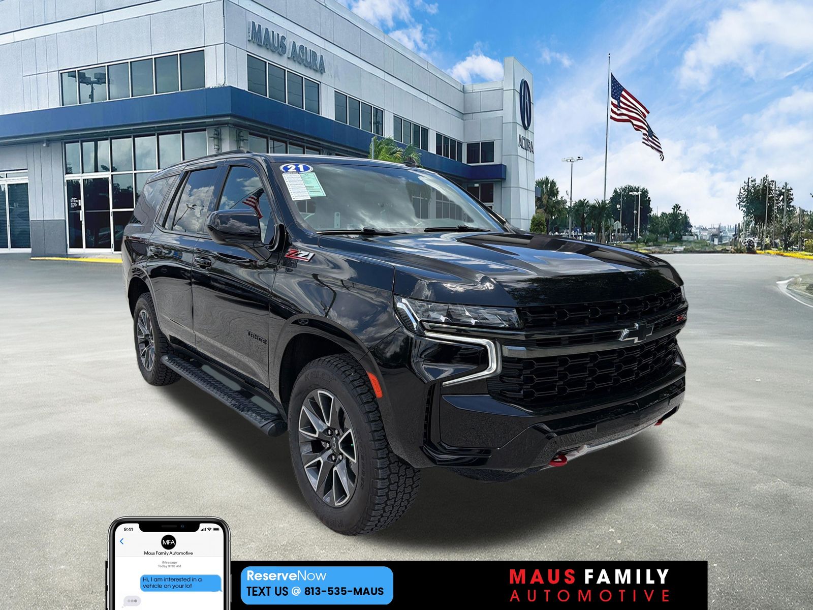 Black 2021 Chevrolet Tahoe SUV / Crossover Four-Wheel Drive 