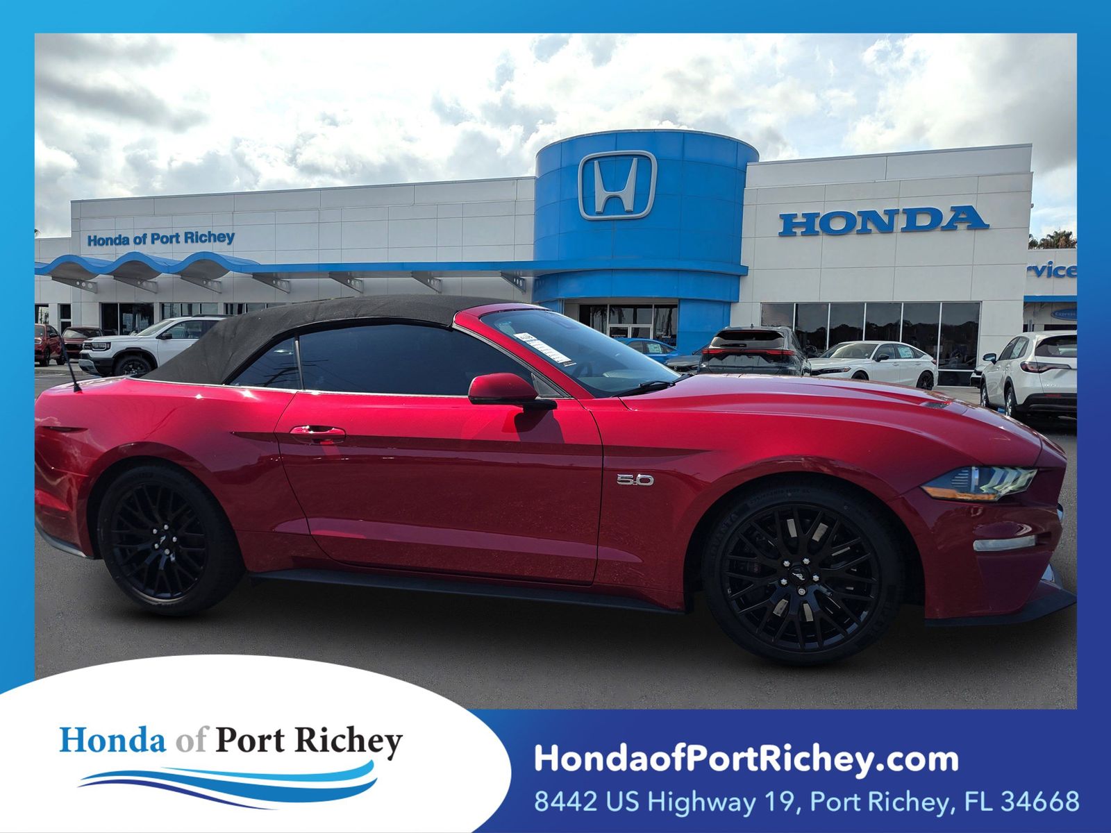 Rapid Red Metallic Tinted Clearcoat 2021 Ford Mustang Convertible Rear-Wheel Drive Automatic