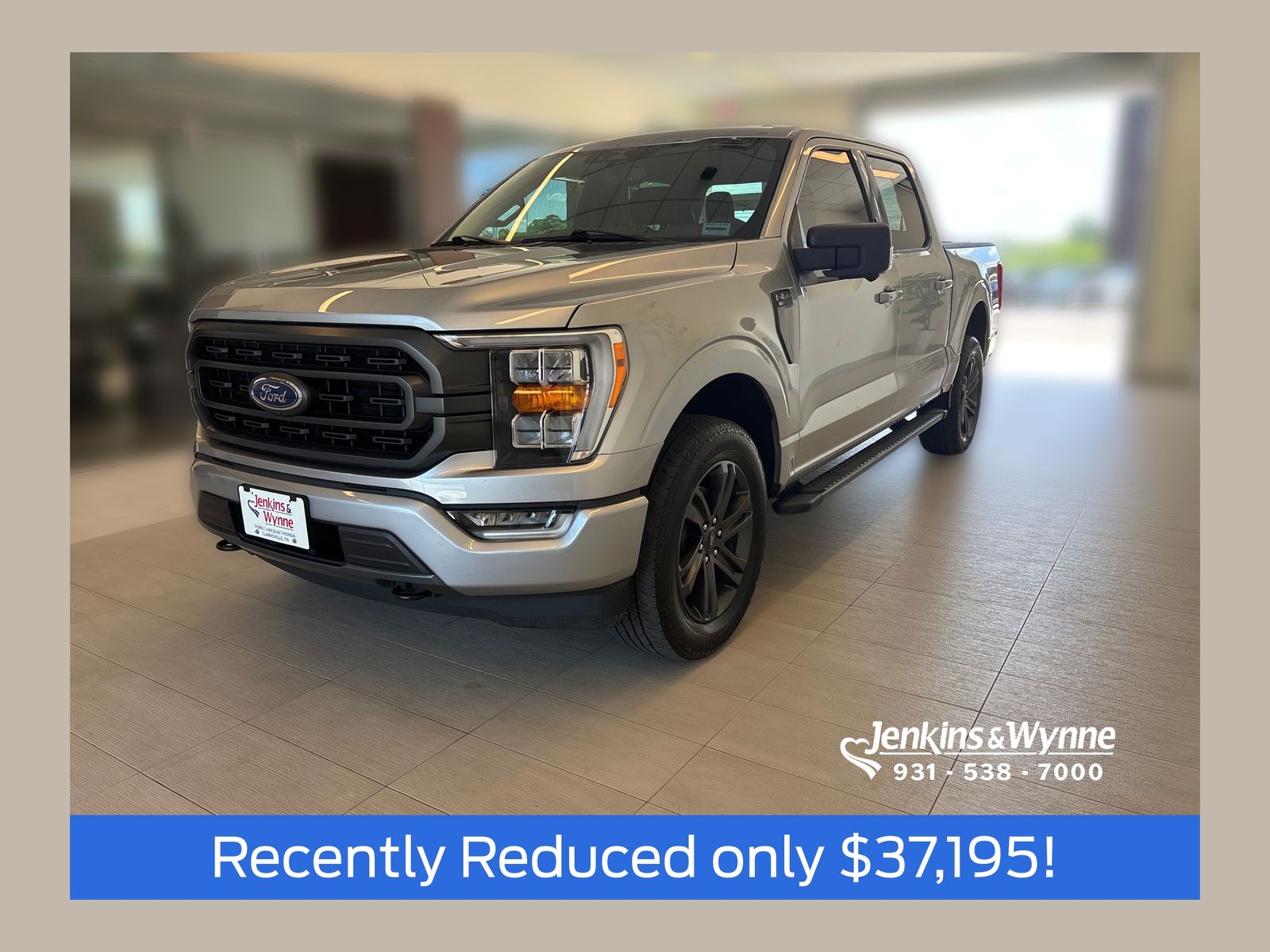 Iconic Silver Metallic 2023 Ford F-150 Pickup Truck Four-Wheel Drive Automatic