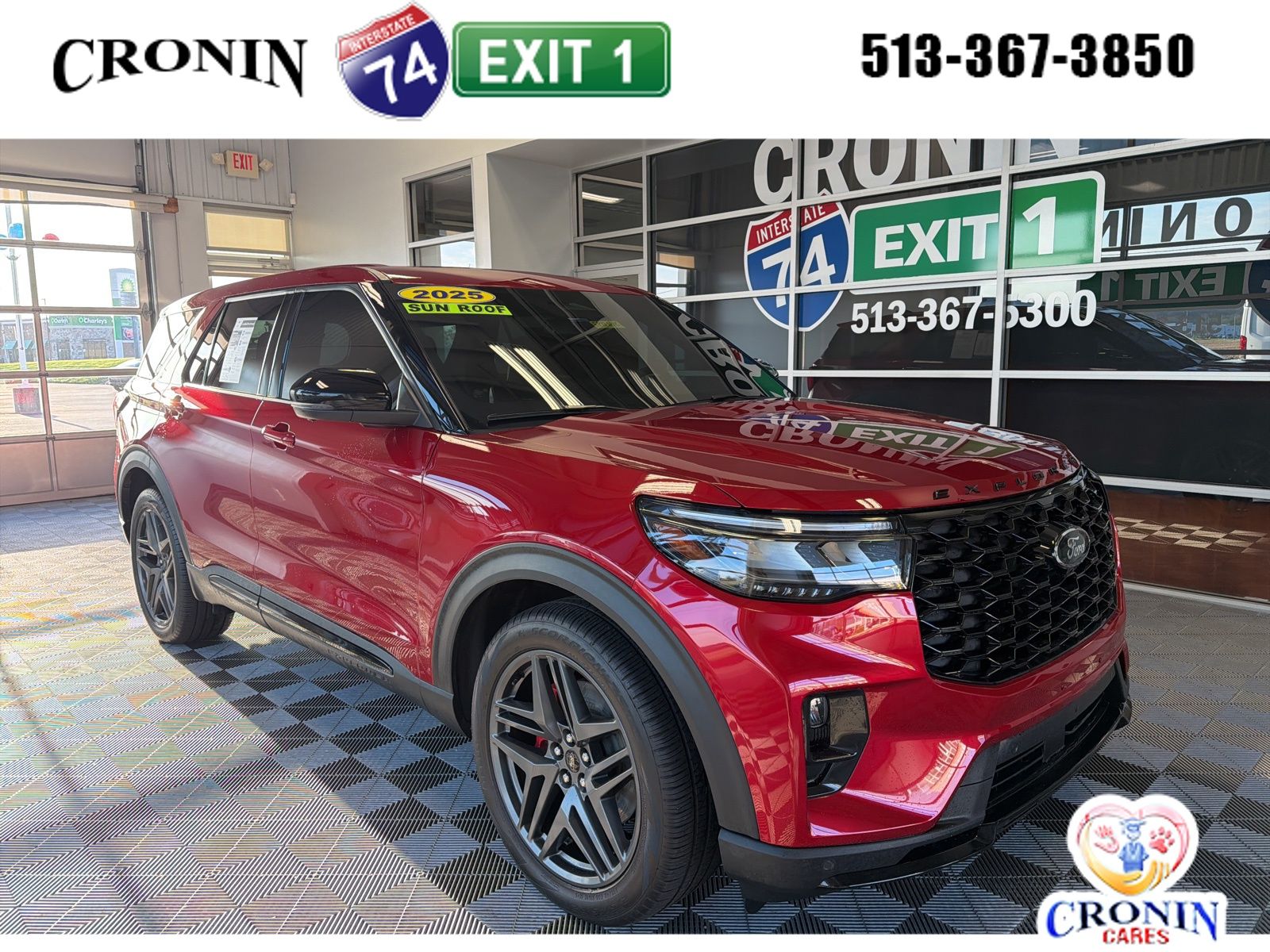 Rapid Red Metallic Tinted Clearcoat 2025 Ford Explorer ST AWD SUV / Crossover All-Wheel Drive Automatic