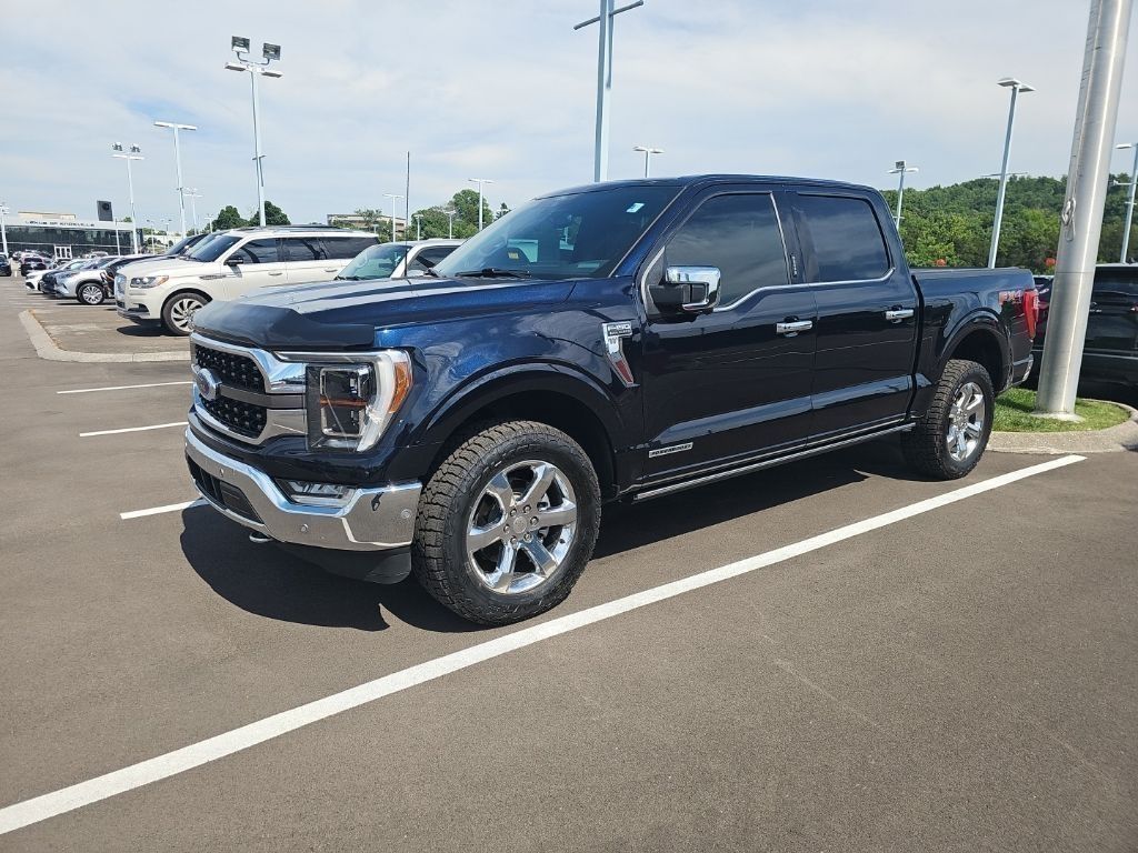Blue Metallic 2021 Ford F-150 Pickup Truck Four-Wheel Drive Automatic