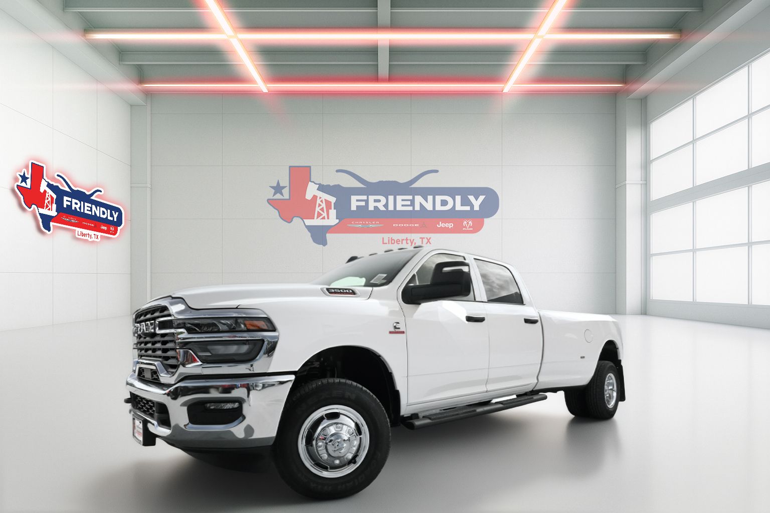 Bright White Clearcoat 2026 RAM 3500 Pickup Truck Four-Wheel Drive 8-Speed Automatic
