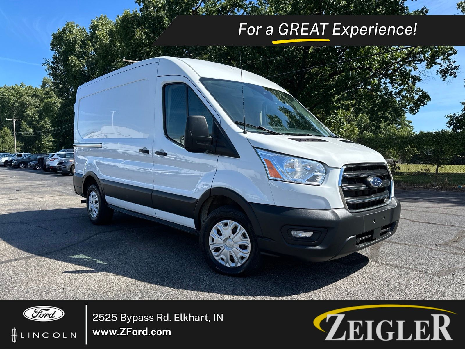 Oxford White 2020 Ford Transit Cargo Van Rear-Wheel Drive