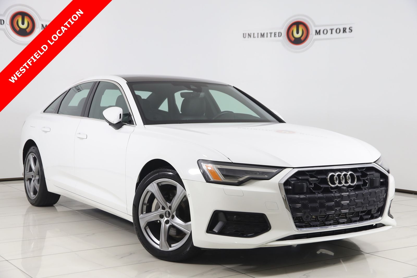 Arkona White 2024 Audi A6 quattro Premium Plus 45 TFSI Sedan All-Wheel Drive 7-Speed Automatic