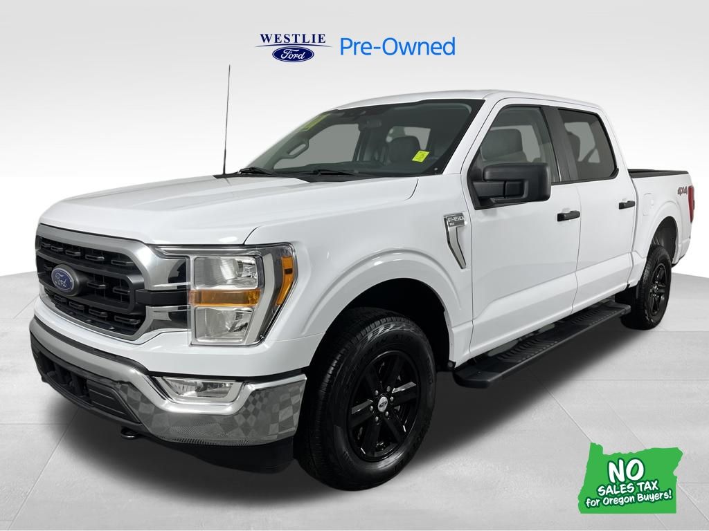 White 2022 Ford F-150 XLT SuperCrew 4WD Pickup Truck Four-Wheel Drive Automatic