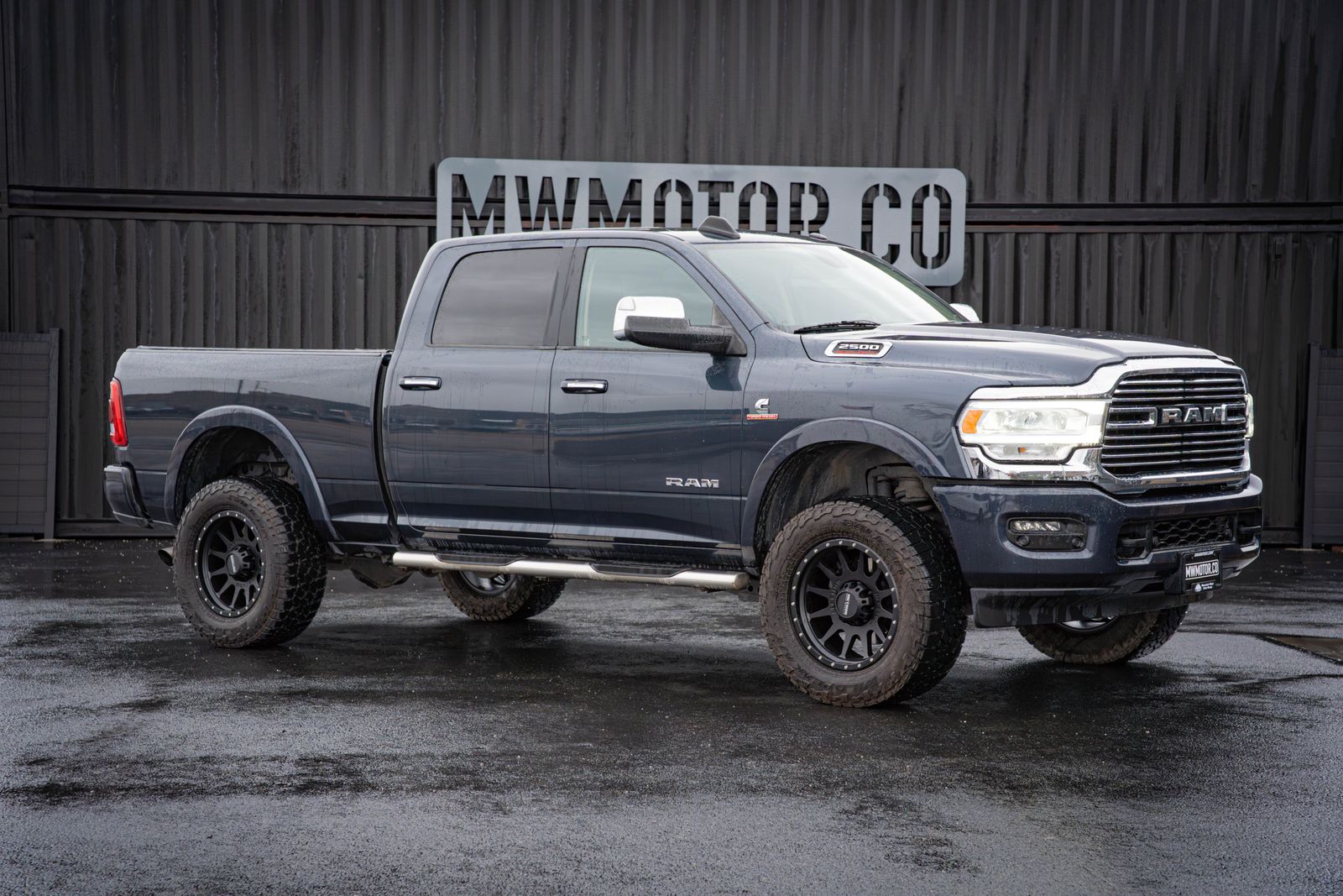 Gray (Maximum Steel Metallic Clearcoat) 2022 RAM 2500 Laramie Crew Cab 4WD Pickup Truck Four-Wheel Drive 6-Speed Automatic