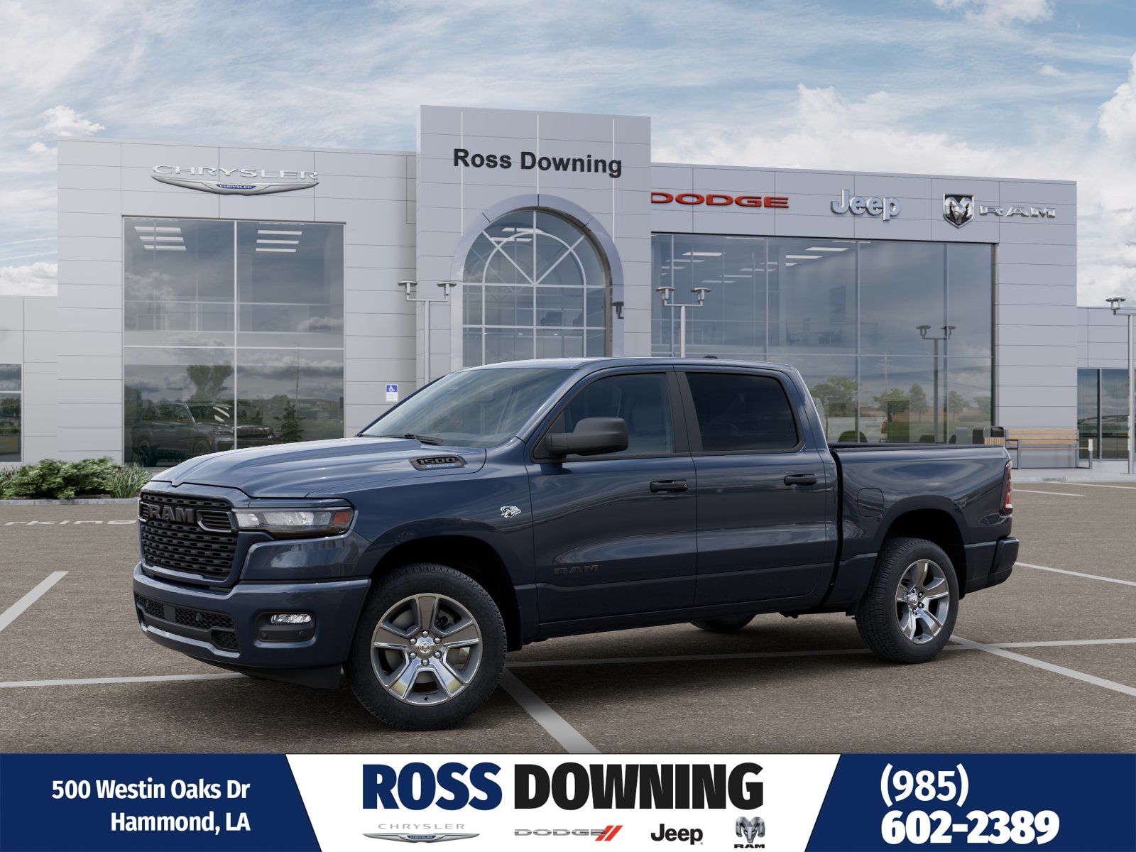 Forged Blue Metallic 2026 RAM 1500 Pickup Truck 4X2 8-Speed Automatic