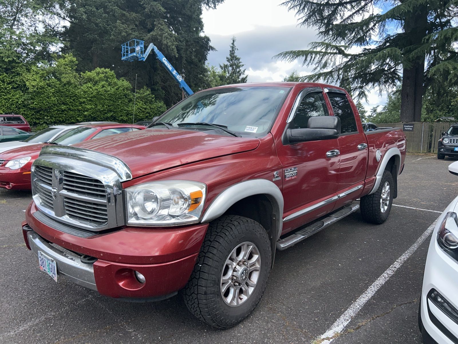 Inferno Red Crystal Pearlcoat 2007 Dodge RAM 3500 Laramie Quad Cab 4WD Pickup Truck Four-Wheel Drive 6-Speed Automatic