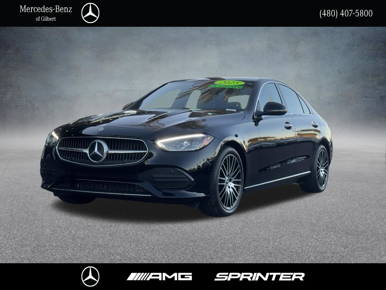 Black 2025 Mercedes-Benz C-Class C 300 RWD Sedan Rear-Wheel Drive 9-Speed Automatic