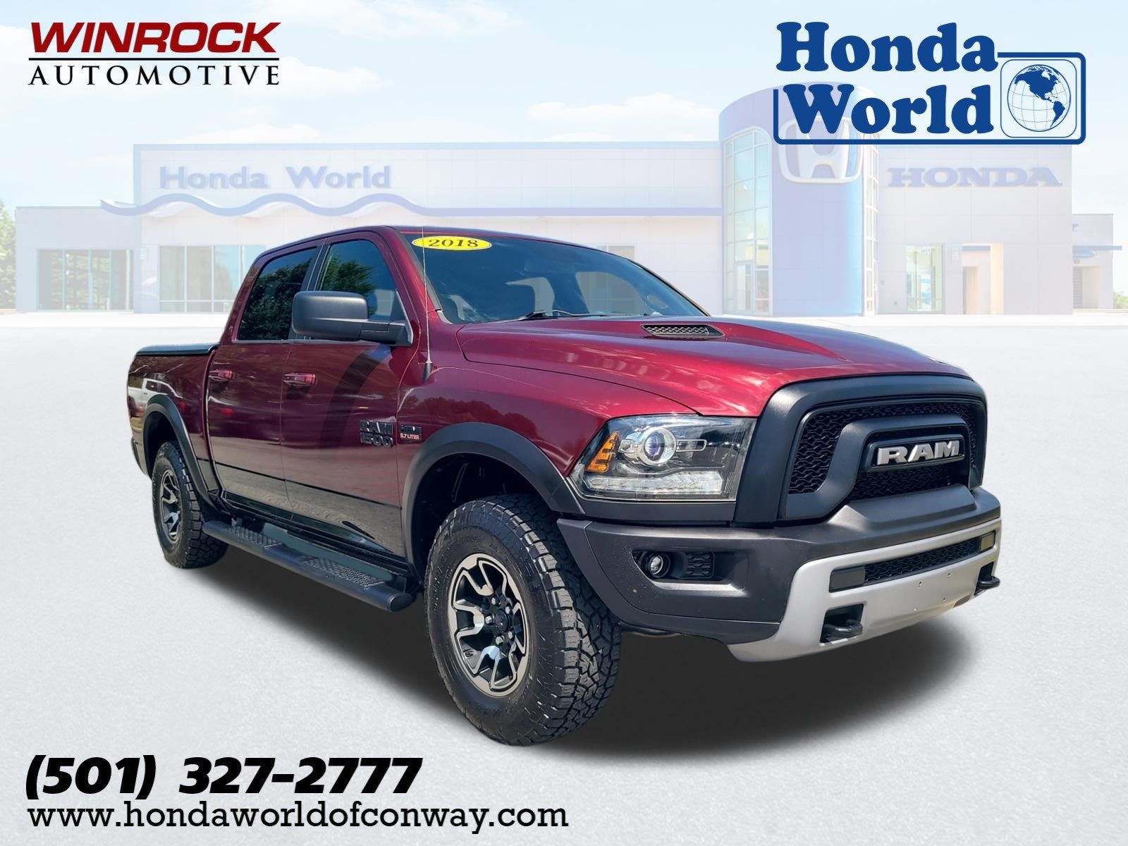 Red 2018 RAM 1500 Pickup Truck Four-Wheel Drive 8-Speed Automatic