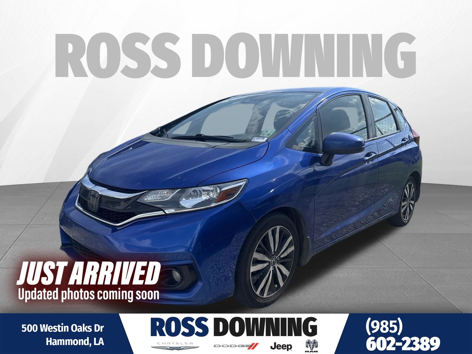 Blue 2018 Honda Fit Hatchback Front-Wheel Drive Continuously Variable Transmission