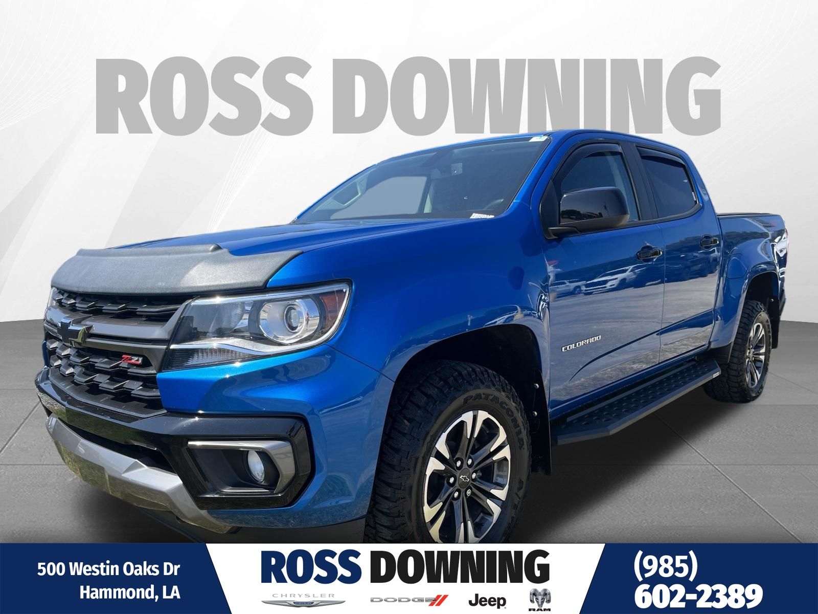 Bright Blue Metallic 2022 Chevrolet Colorado Pickup Truck Four-Wheel Drive 8-Speed Automatic