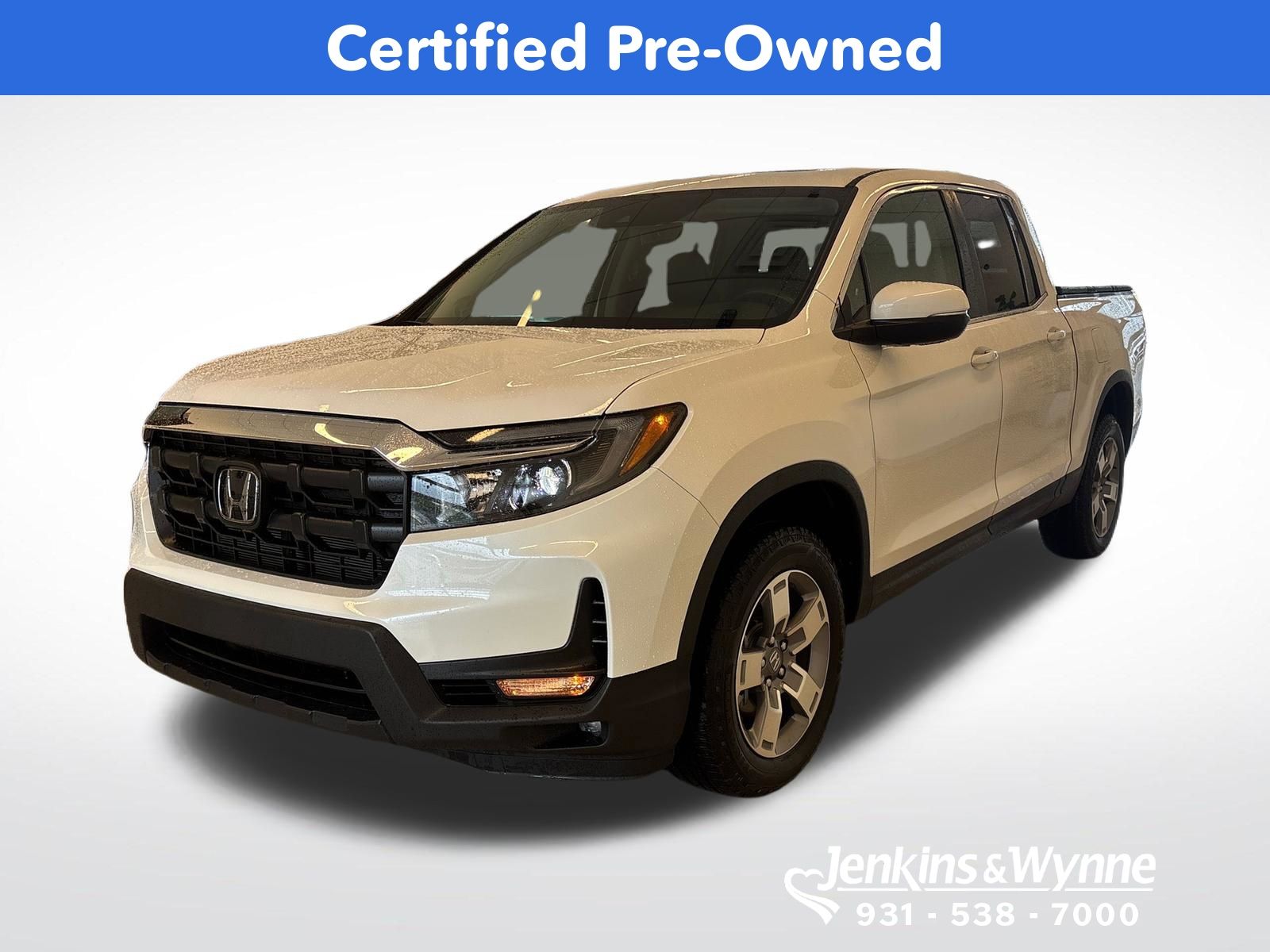Platinum White Pearl 2025 Honda Ridgeline RTL AWD Pickup Truck All-Wheel Drive 9-Speed Automatic