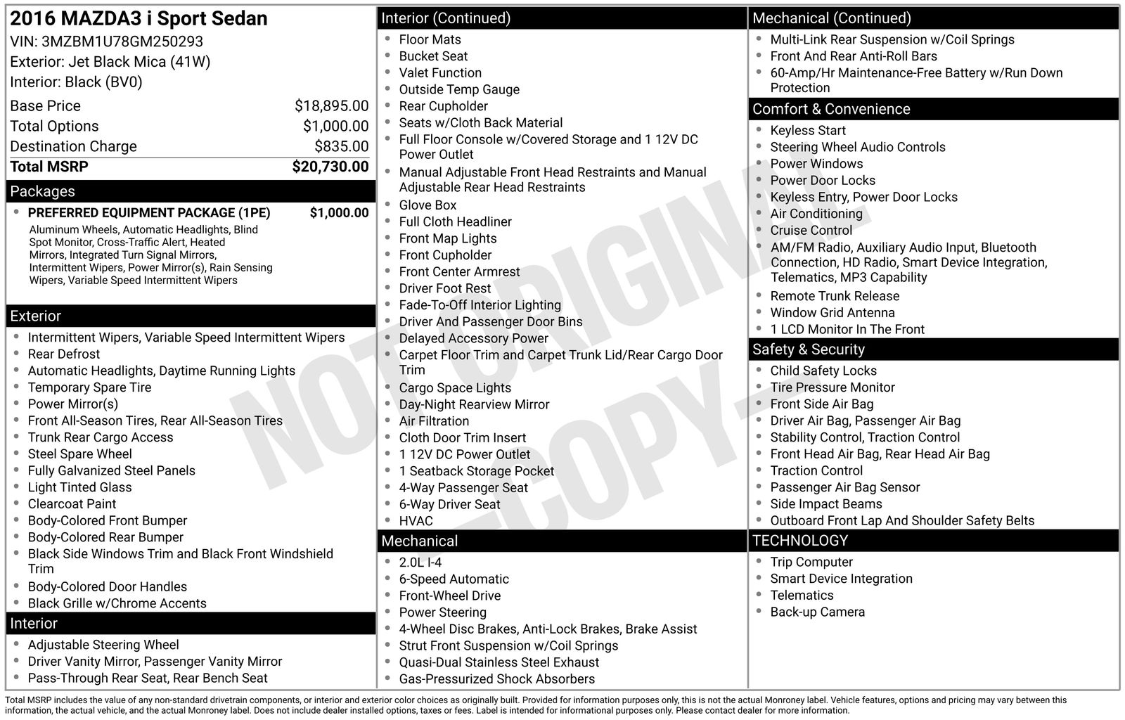 Used Car 2016 Mazda Mazda3  I Sport For Sale Under $10,000 In Austin, Texas