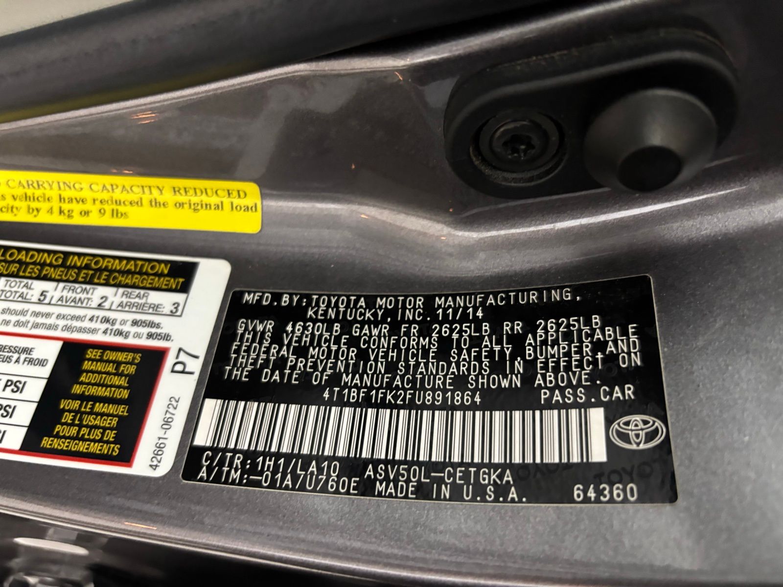 Used Car 2015 Toyota Camry  For Sale Under $15,000 In Austin, Texas