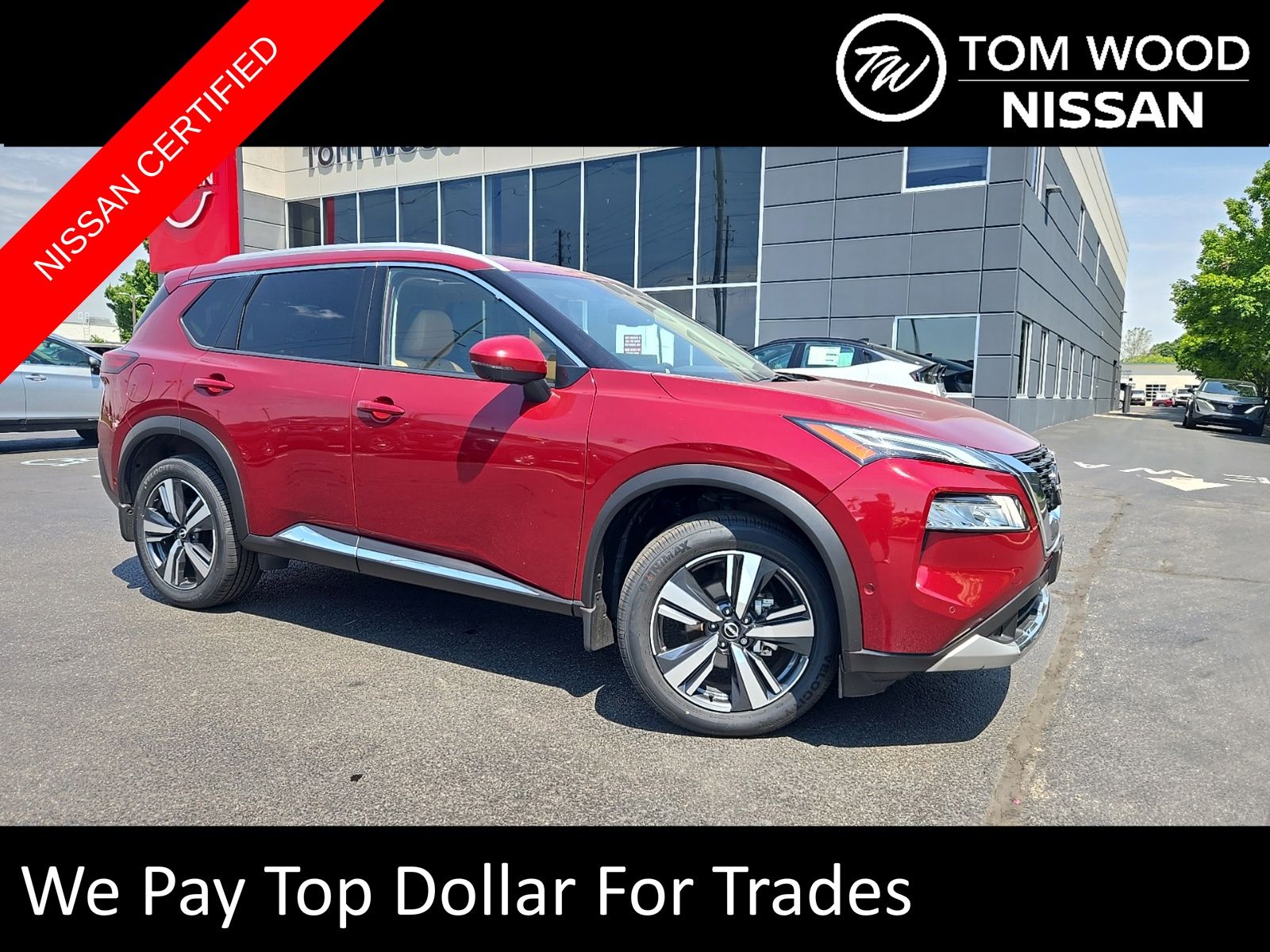 Red (Scarlet Ember Tintcoat) 2023 Nissan Rogue Platinum AWD SUV / Crossover All-Wheel Drive Continuously Variable Transmission