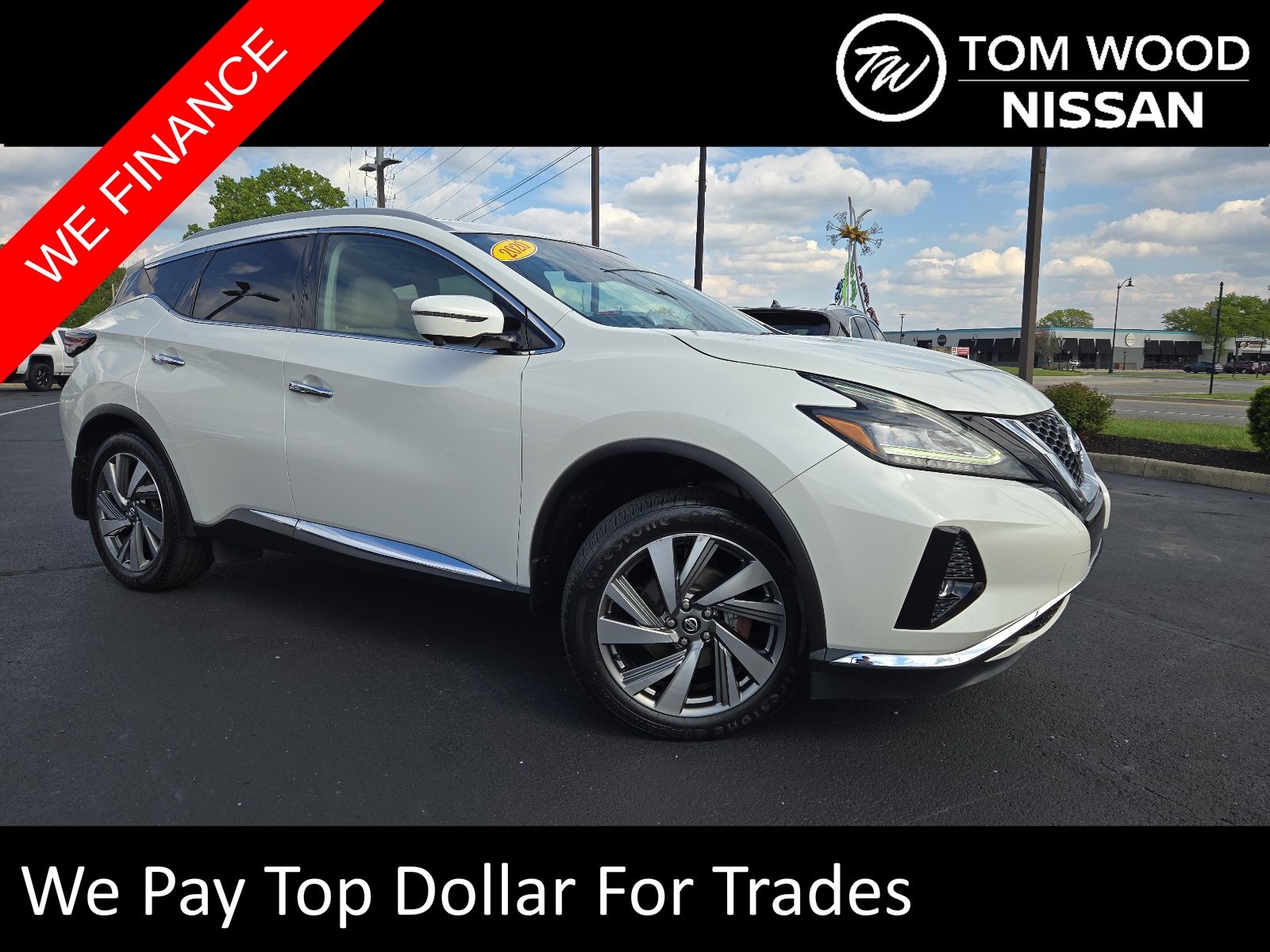 Pearl White Tricoat 2020 Nissan Murano SL AWD SUV / Crossover All-Wheel Drive Continuously Variable Transmission
