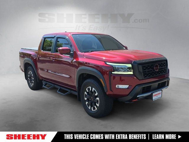 Cardinal Red Metallic Tricoat 2024 Nissan Frontier PRO-4X Crew Cab 4WD Pickup Truck Four-Wheel Drive 9-Speed Automatic Overdrive