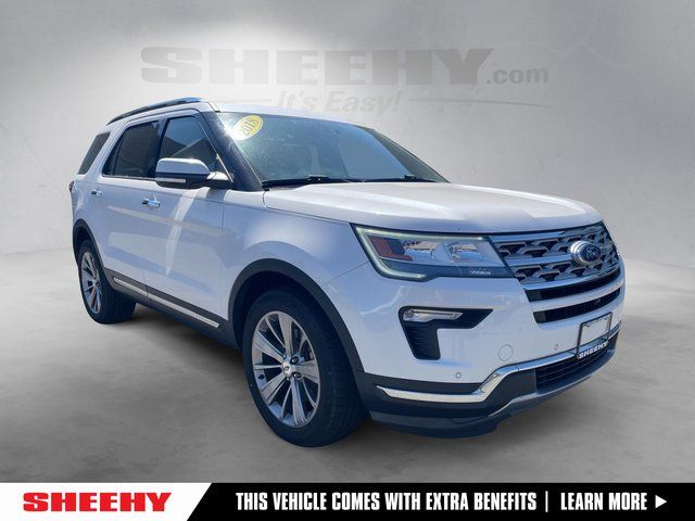 White Platinum Clearcoat Metallic 2018 Ford Explorer Limited AWD SUV / Crossover All-Wheel Drive 6-Speed Automatic
