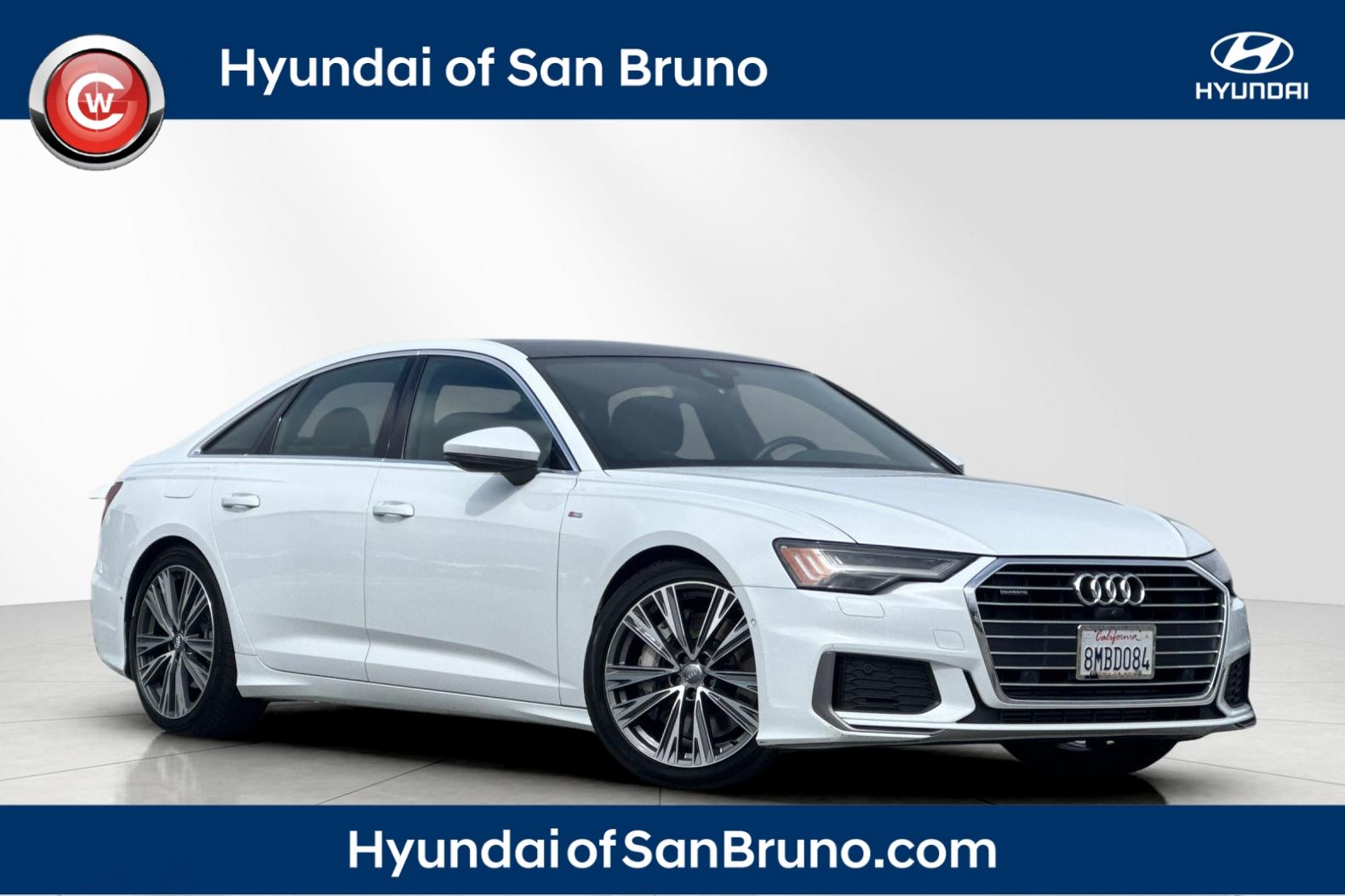 Glacier White 2019 Audi A6 55 TFSI quattro Prestige Sedan AWD Sedan All-Wheel Drive 7-Speed Automatic