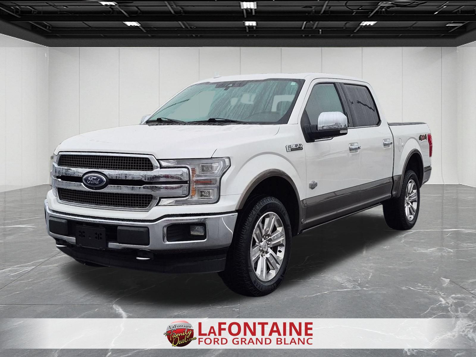 White Platinum 2018 Ford F-150 Pickup Truck Four-Wheel Drive Automatic
