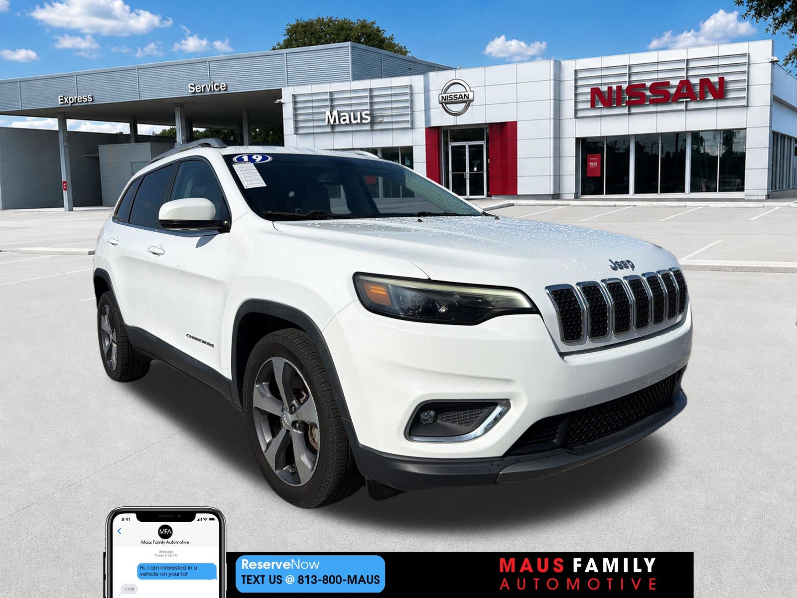 Bright White Clearcoat 2019 Jeep Cherokee SUV / Crossover Front-Wheel Drive 9-Speed Automatic
