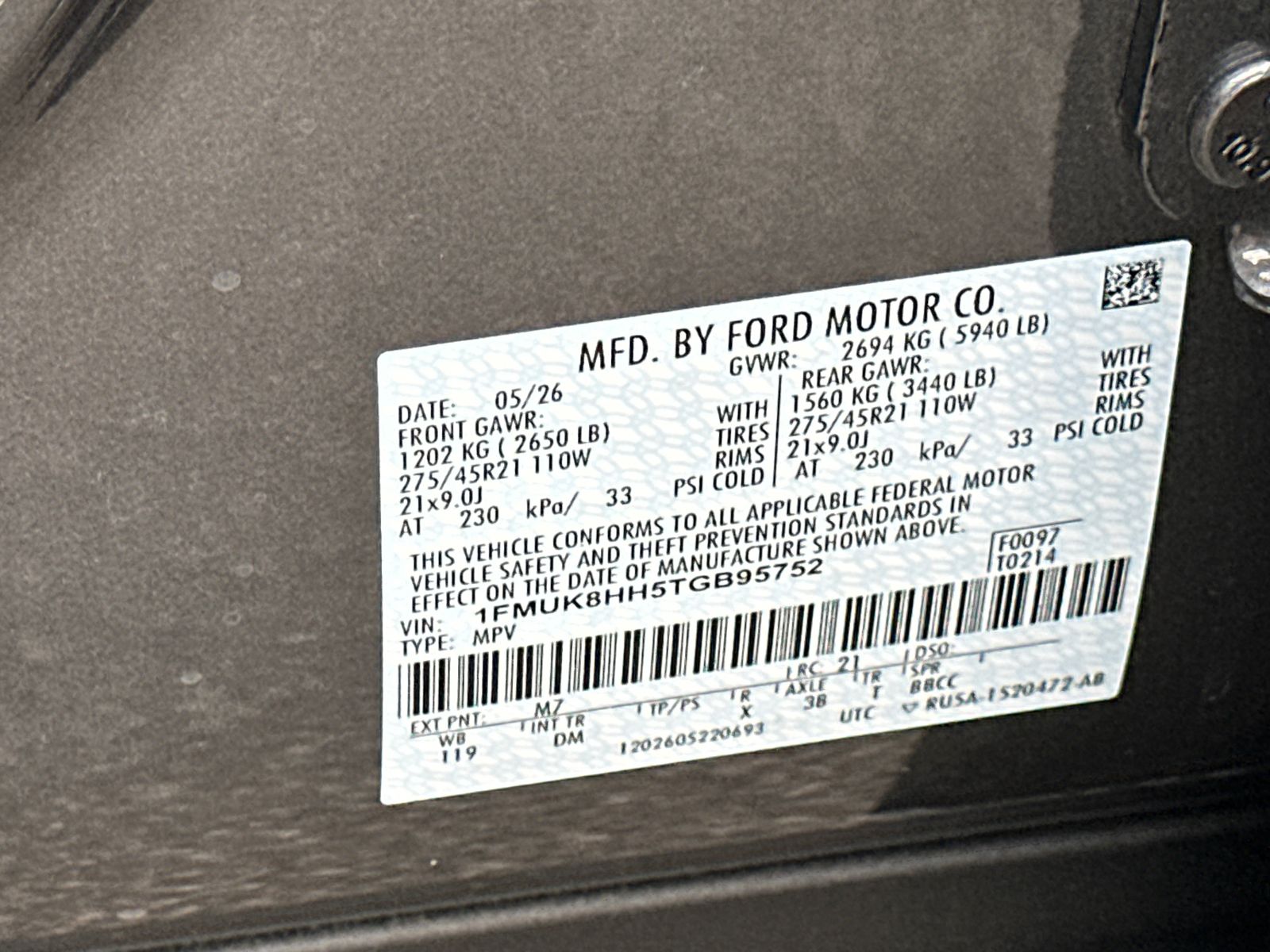 New 2026 Carbonized Gray Metallic Ford Platinum™ image 35