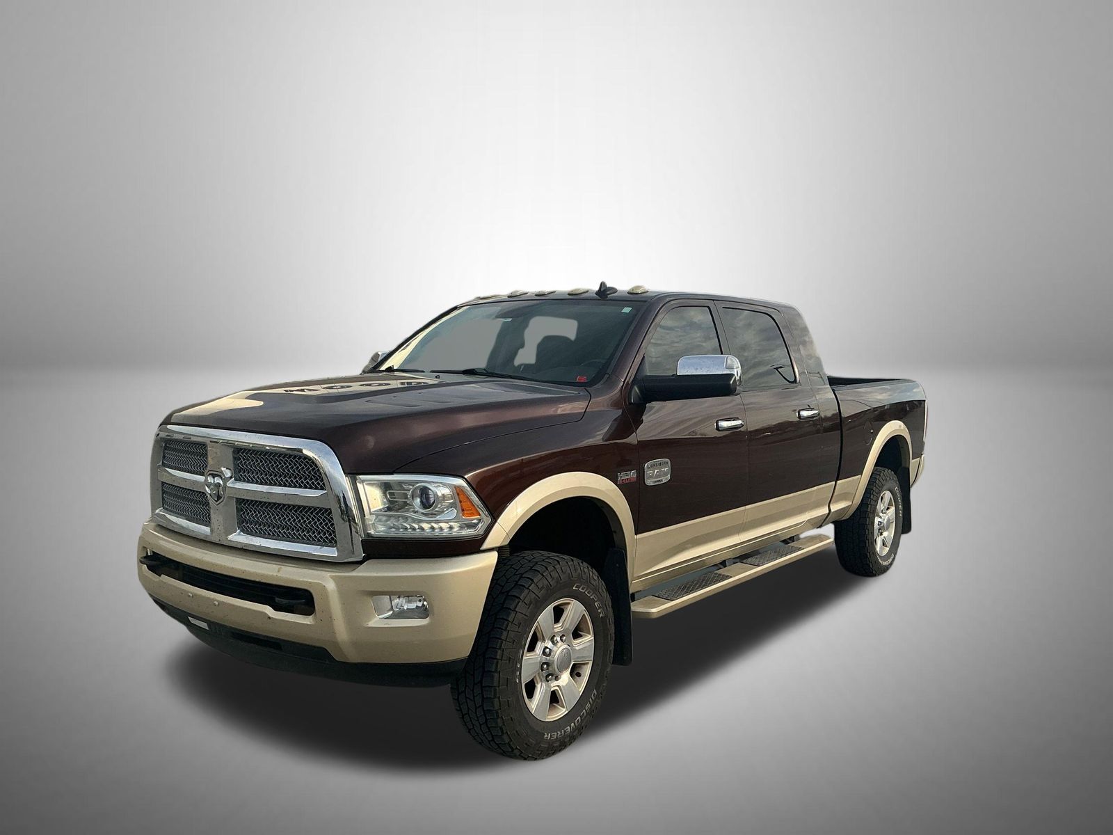 Western Brown 2014 RAM 3500 Laramie Longhorn Mega Cab 4WD Pickup Truck Four-Wheel Drive 6-Speed Automatic